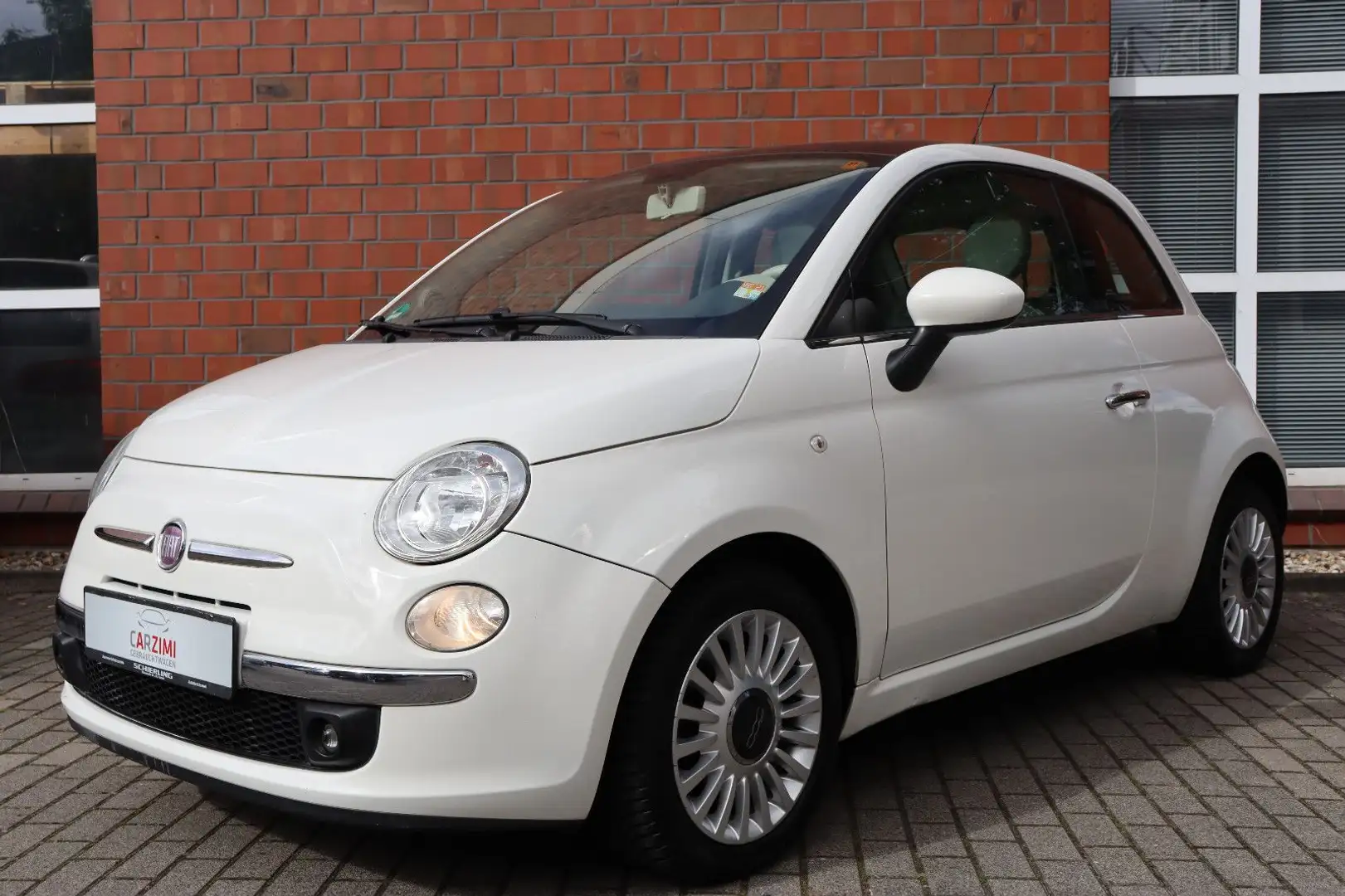 Fiat 500 1.2 Klima Panorama TÜV Neu Weiß - 2