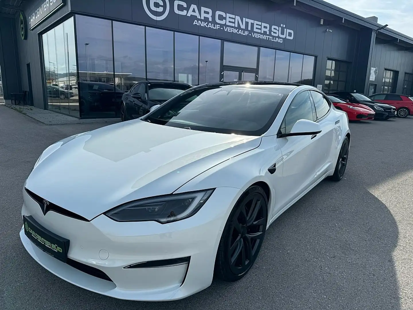 Tesla Model S Plaid 100kWh Blanc - 1