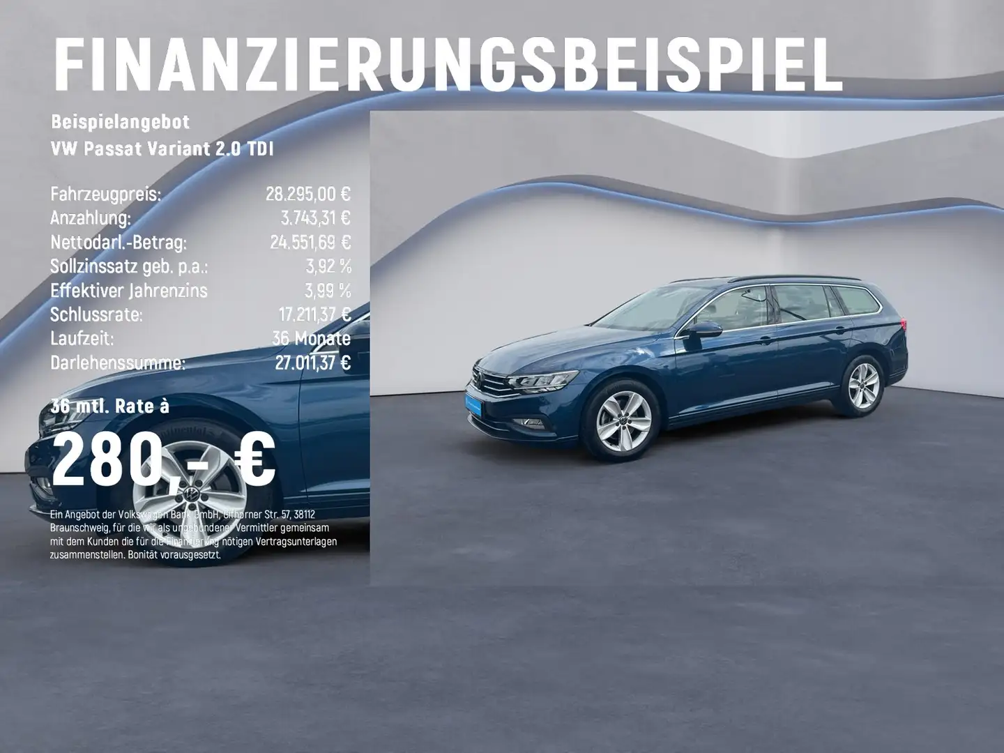 Volkswagen Passat Variant 2.0 TDI Business DSG+NAVI+KAM+LED Blu/Azzurro - 2