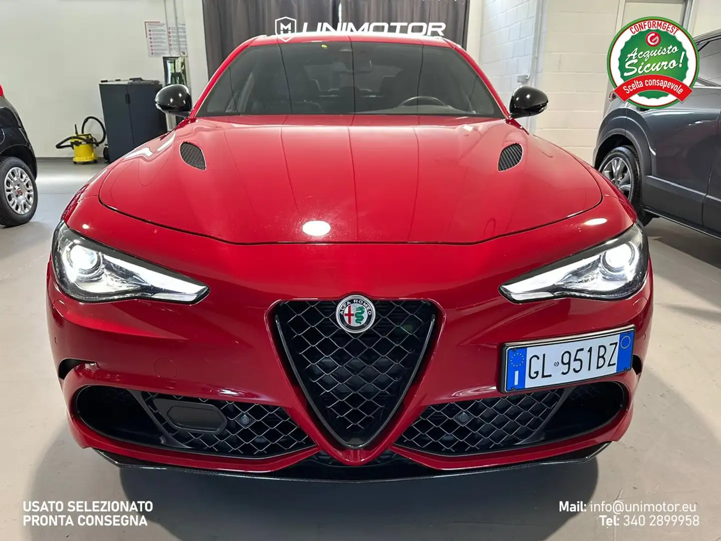 Alfa Romeo Giulia Quadrifoglio Verde 2.9 V6 510cv Auto Rosso - 2
