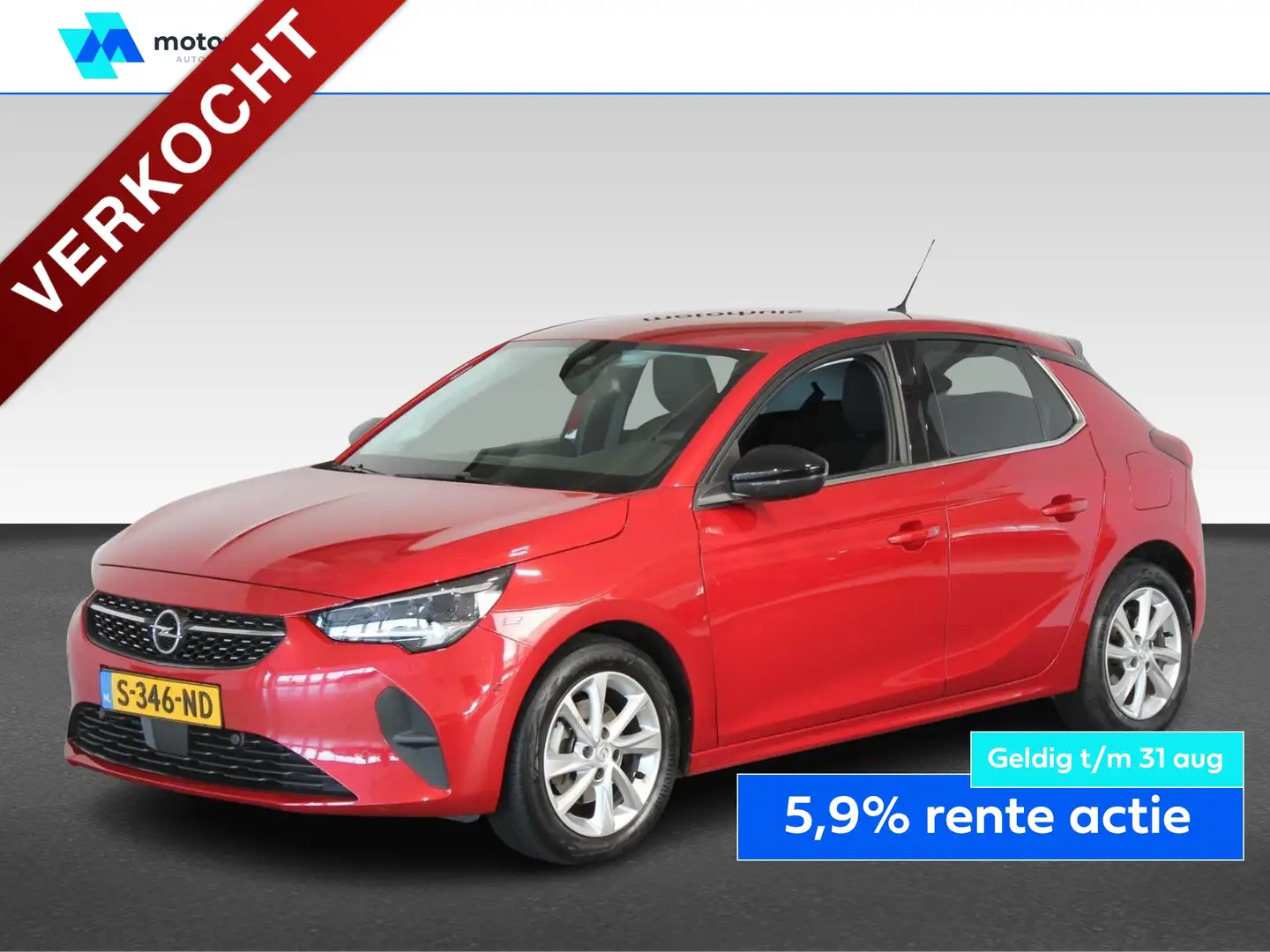 Opel Corsa 1.2 Turbo Start/Stop 100pk Elegance, Rijdende Demo Rood - 1