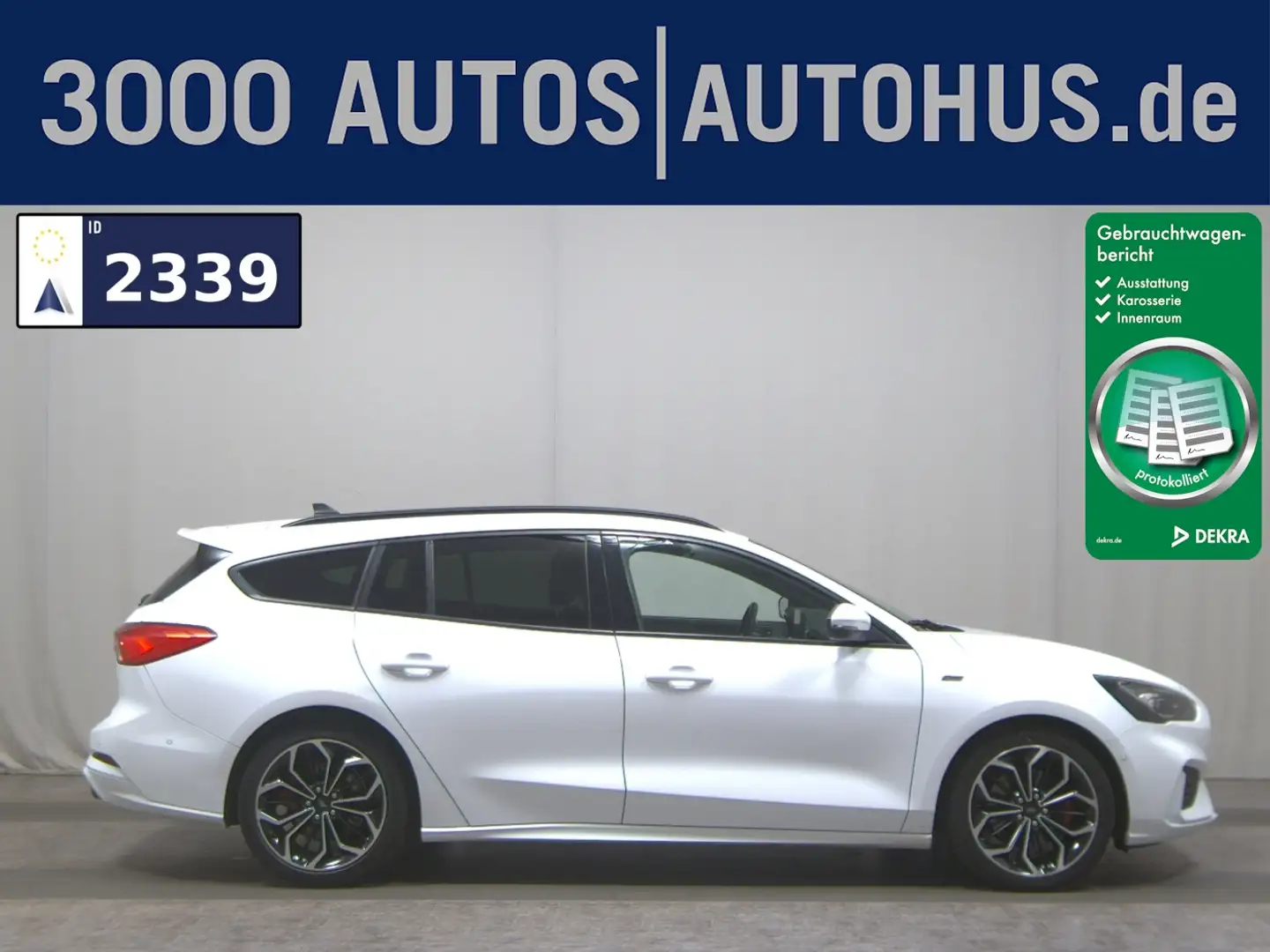 Ford Focus Turnier 2.0 EB ST-Line Navi LED ACC RFK Blanc - 1