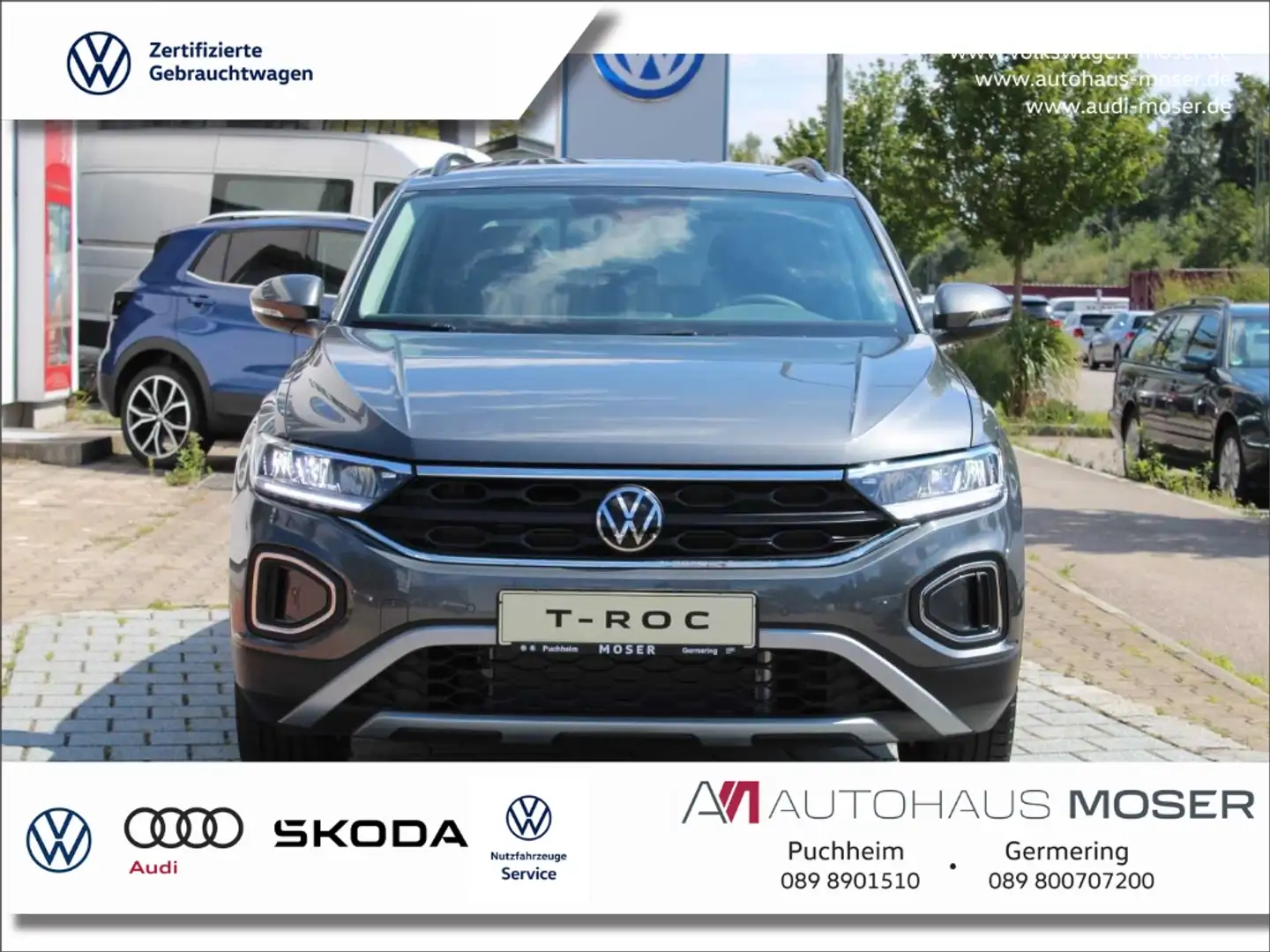 Volkswagen T-Roc Life 2.0TDI Navi*APP*LED*ACC*IQ+BlindSpot!!! Grau - 1