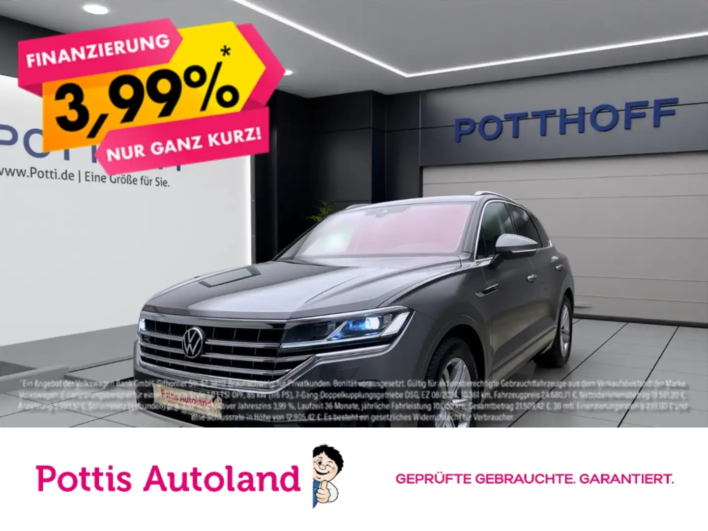 Volkswagen Touareg 3.0 TDI DSG 4M ELEGANCE AHK KAMERA NAVI PDC Grau - 1