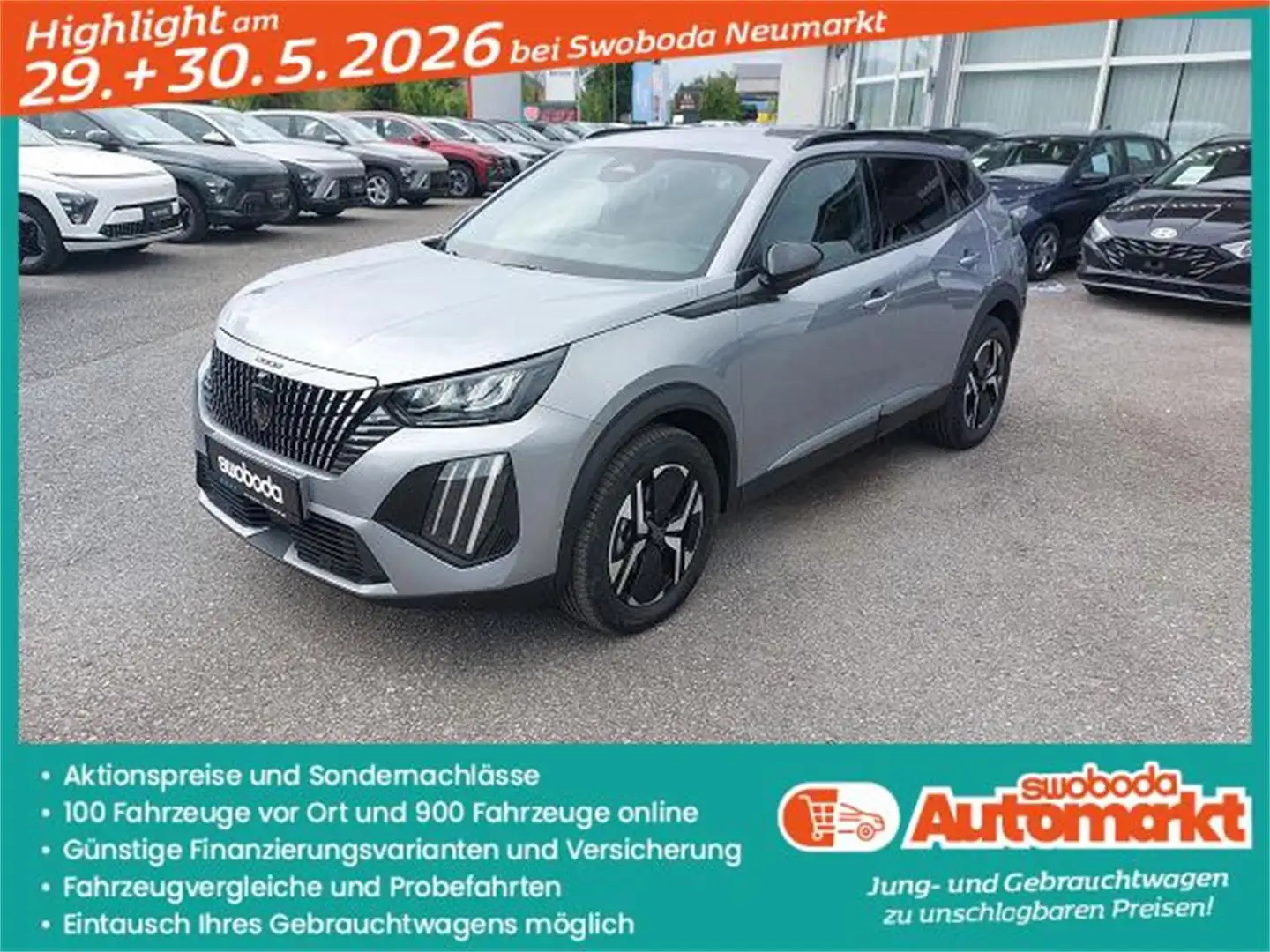 Peugeot 2008 Hybrid 145 e-DCS6 Allure Silber - 1