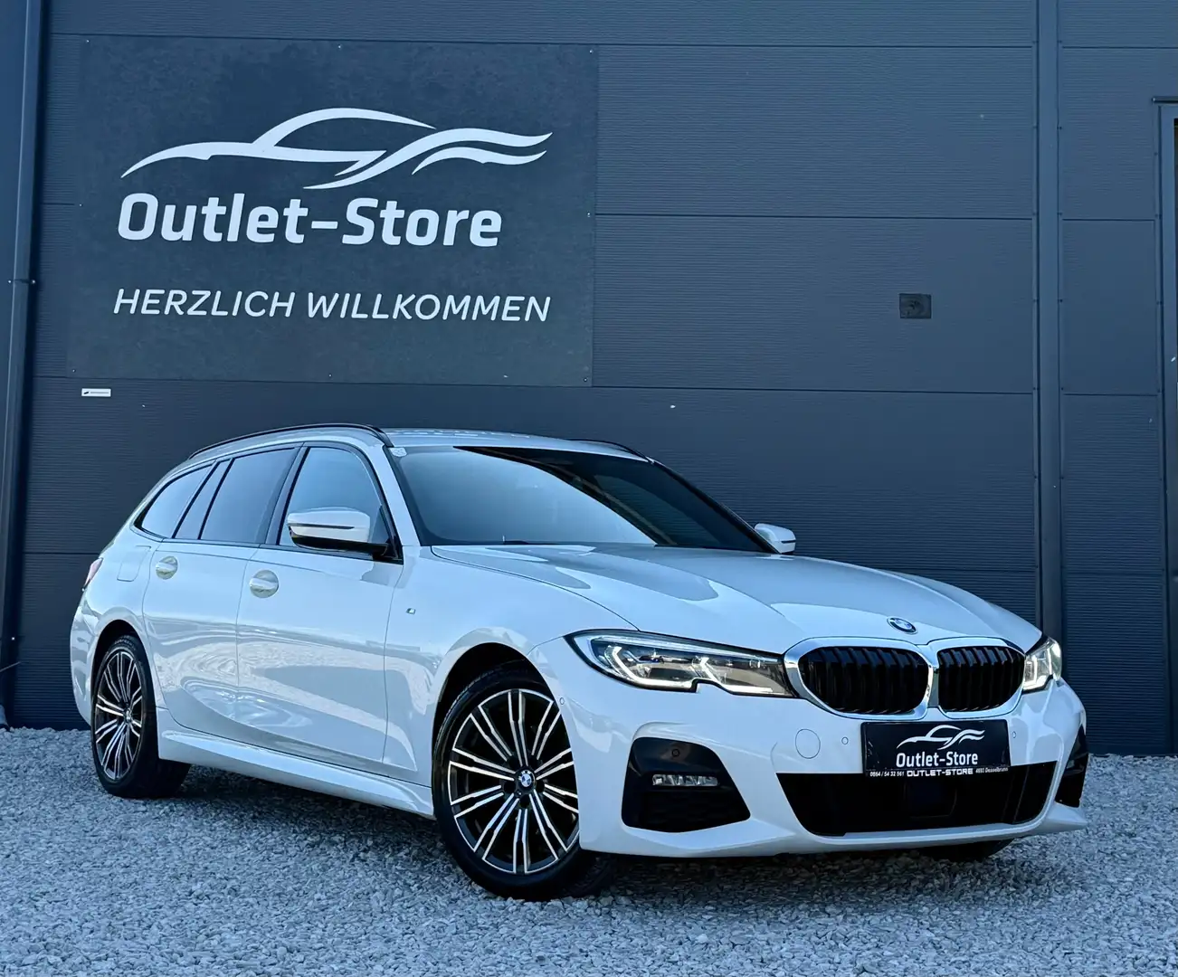 BMW 320 d xDrive*M-Sportpaket*1.Besitz*Gestik*HUD*Leasing* Weiß - 1