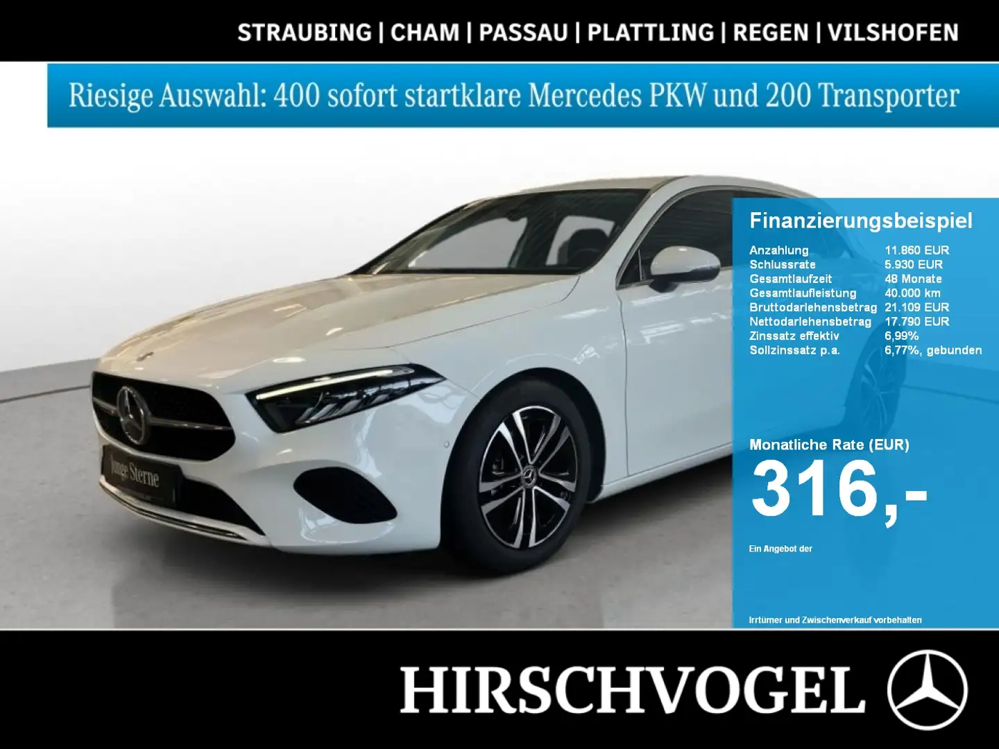 Mercedes-Benz A 180 Progressive Line+MBUX+Navi-Pr.+LED+Kam+PDC Weiß - 1