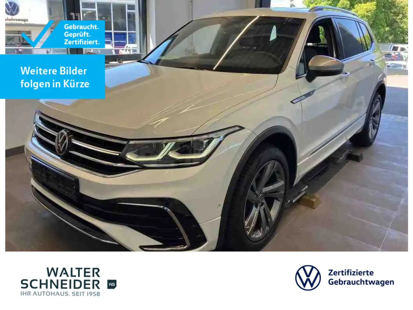 Volkswagen Tiguan Allspace 2,0 TDI DSG R-Line 4Motion AHK N Blanc - 1