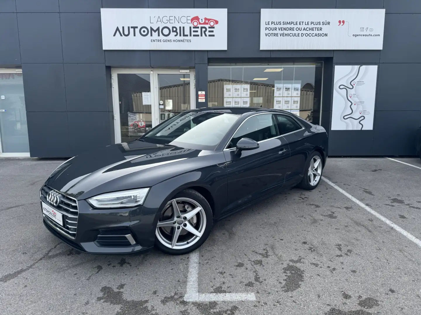 Audi A5 coupé 2.0 TDI 190ch S-Tronic Design Luxe Plateado - 1