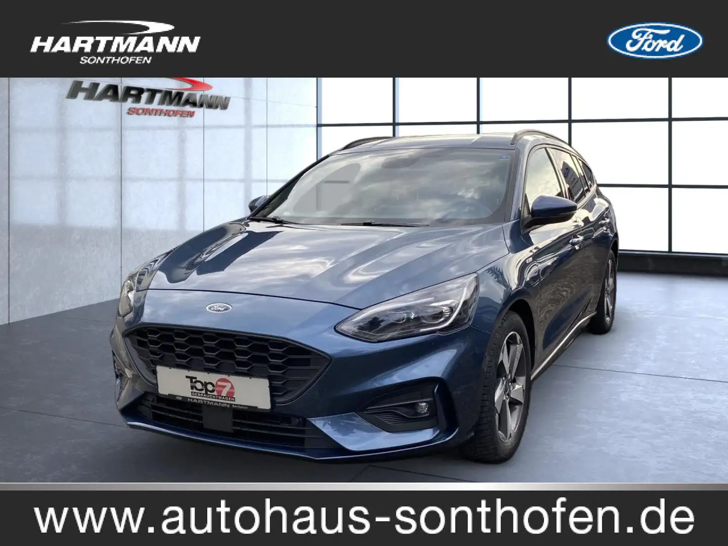 Ford Focus ST-Line Bluetooth Navi LED Klima el. Fenster Blauw - 1