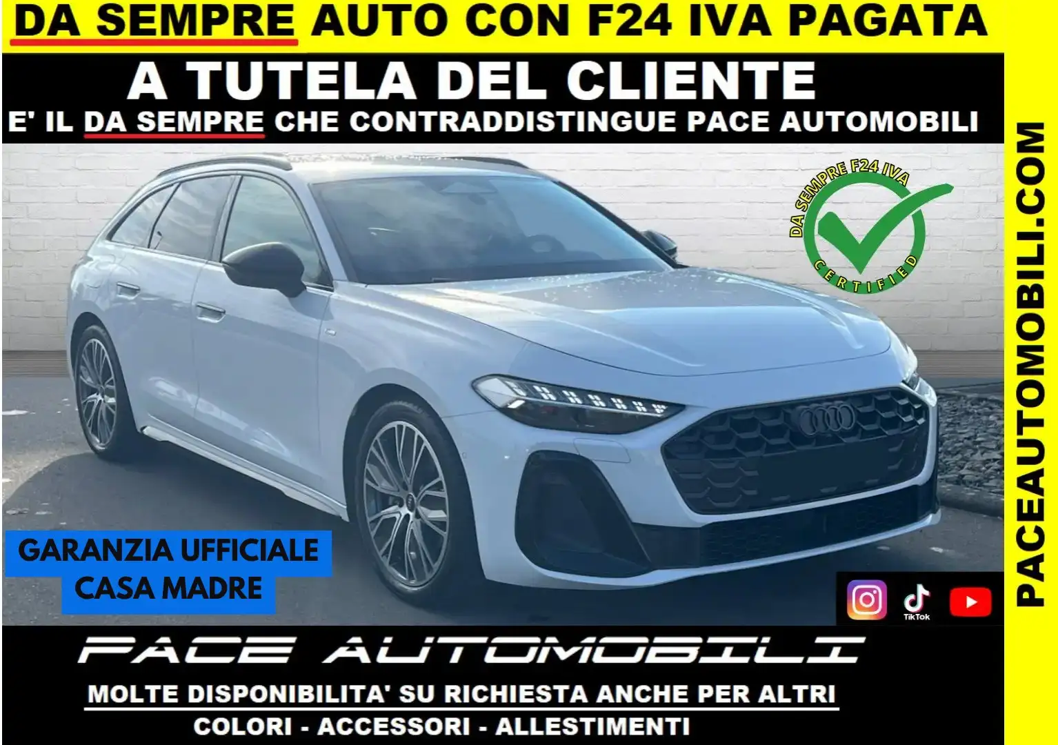 Audi A5 AVANT TFSI S LINE SLINE S-LINE NAVI LED PDC KAMERA Bianco - 1