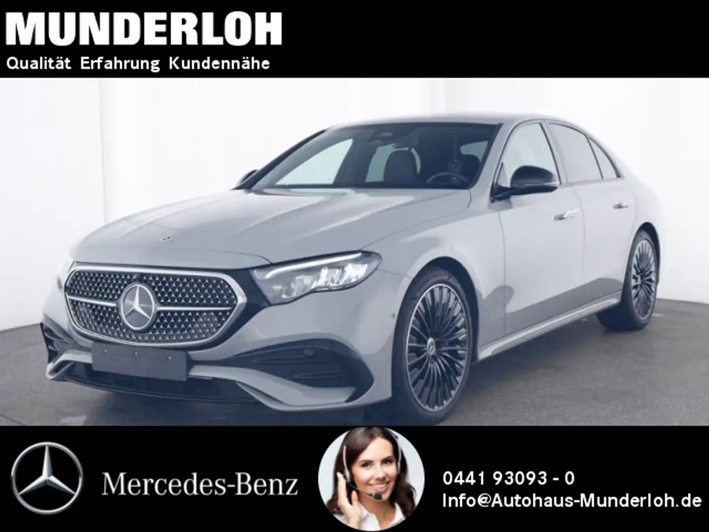 Mercedes-Benz E 220 d Limousine AMG Line Kamera Night-Paket Grijs - 1