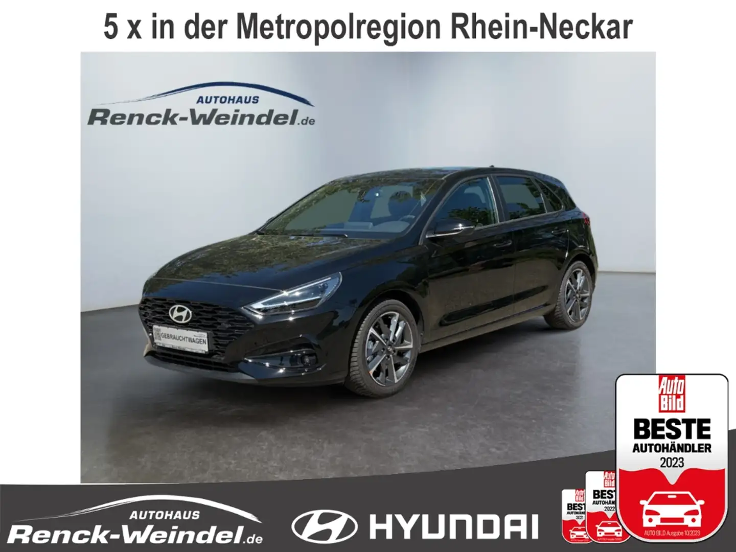 Hyundai i30 Advantage 1.0 T-GDI Navi Digitales Cockpit LED App Schwarz - 1
