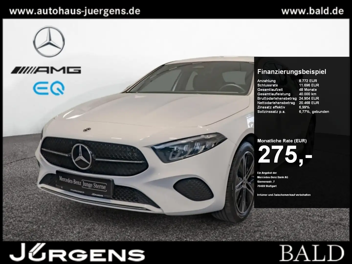 Mercedes-Benz A 250 e Limo Progressive/Night/AHK/Distr/Mopf/18 Alb - 1