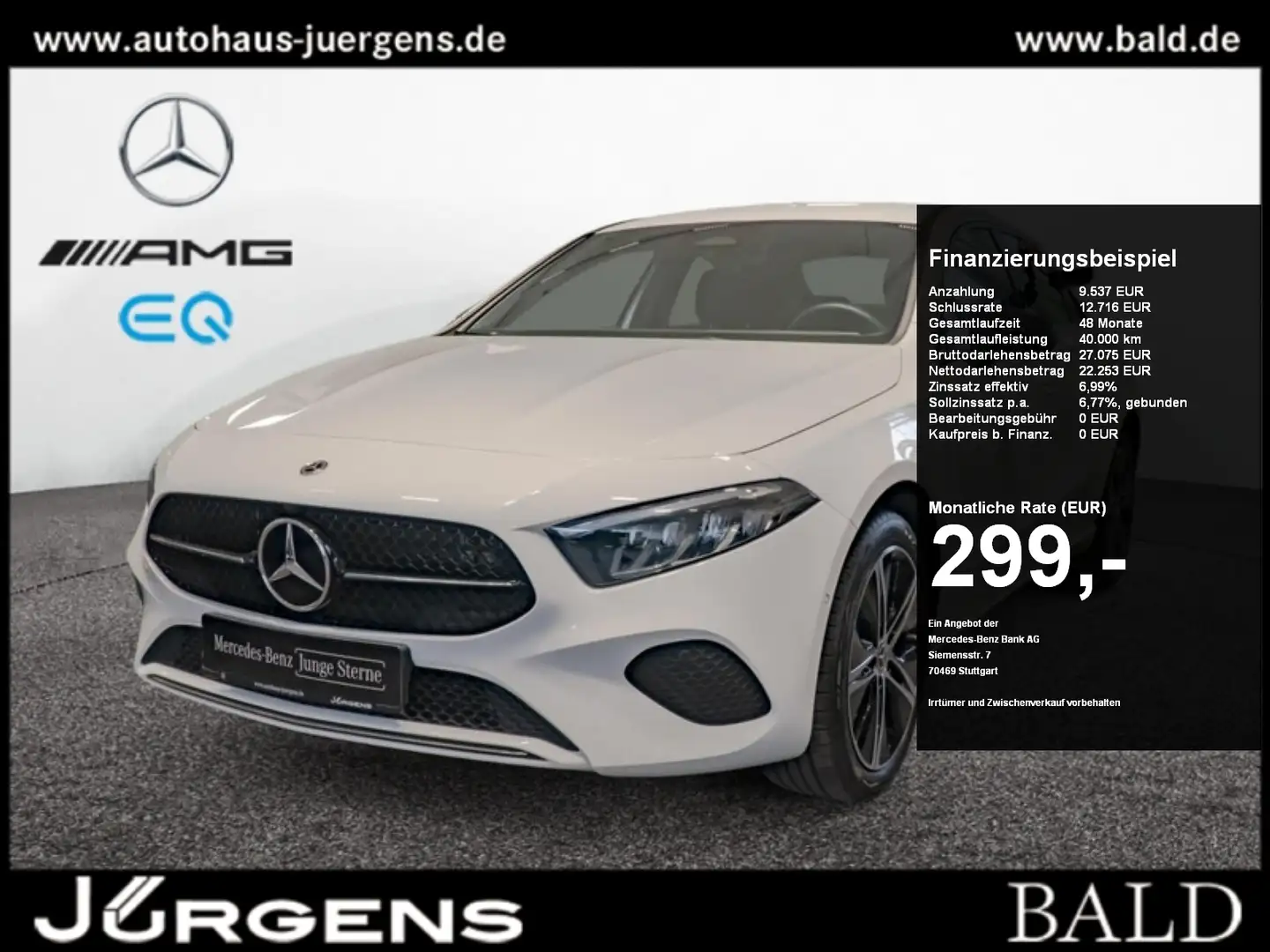 Mercedes-Benz A 250 e Limo Progressive/Night/AHK/Distr/Mopf/18 Blanco - 1