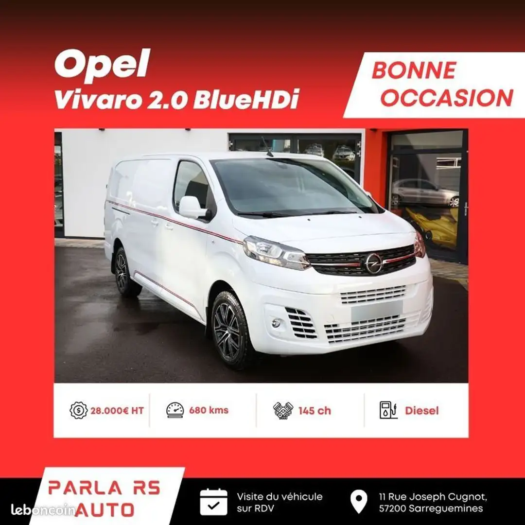 Opel Vivaro 2.0 BlueHDi 145ch 3 places 2024 Weiß - 1