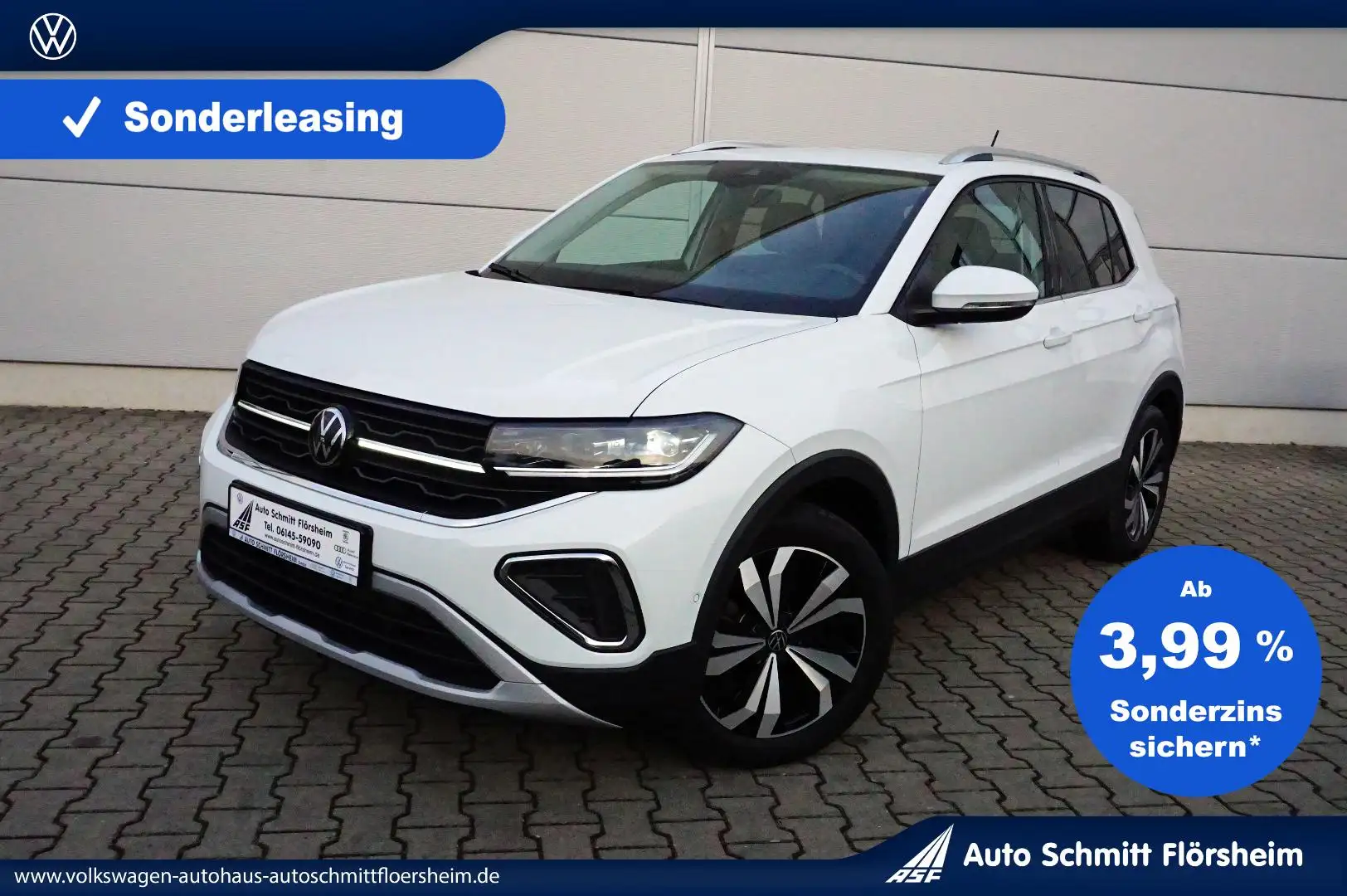 Volkswagen T-Cross Style 1.0 l TSI 6-Gang Navi,RFK,GJR,Clima,ACC Bílá - 1