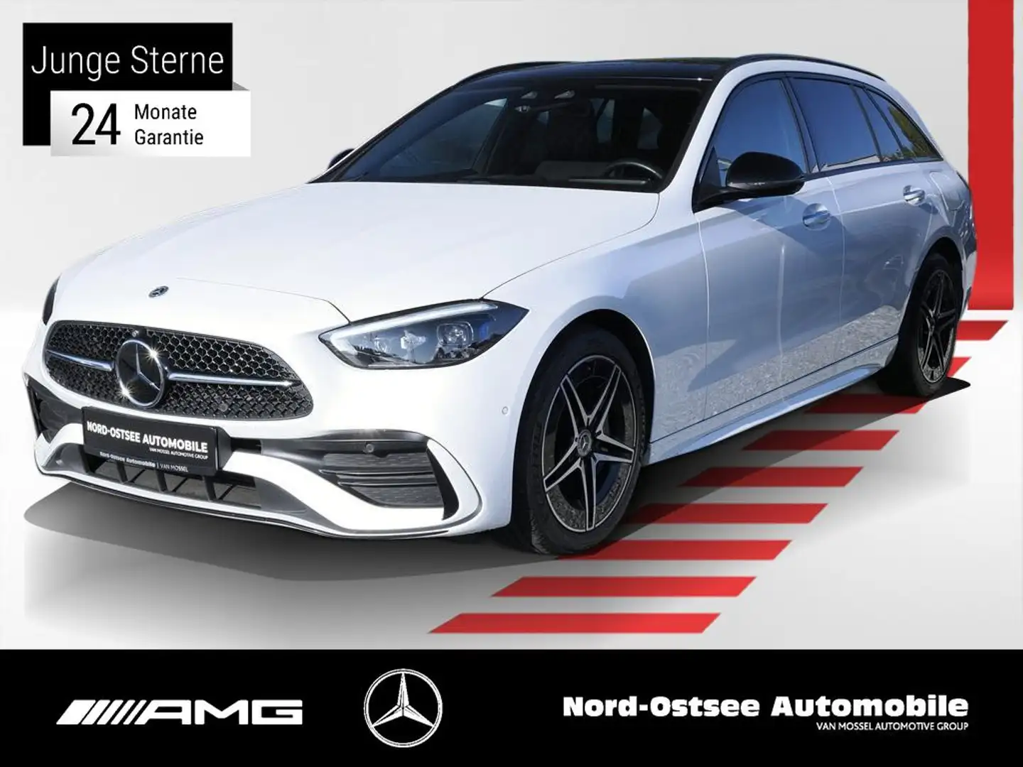 Mercedes-Benz C 300 T e AMG NAVI PANO 360-KAMERA NIGHT SITZH Wit - 1