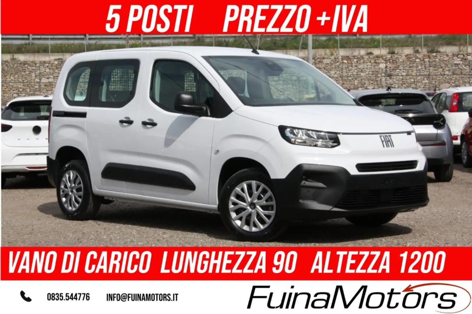 Fiat Doblo Doblò 1.5 BlueHdi 130CV Combi N1 5 POSTI AUTOCARR Bianco - 1