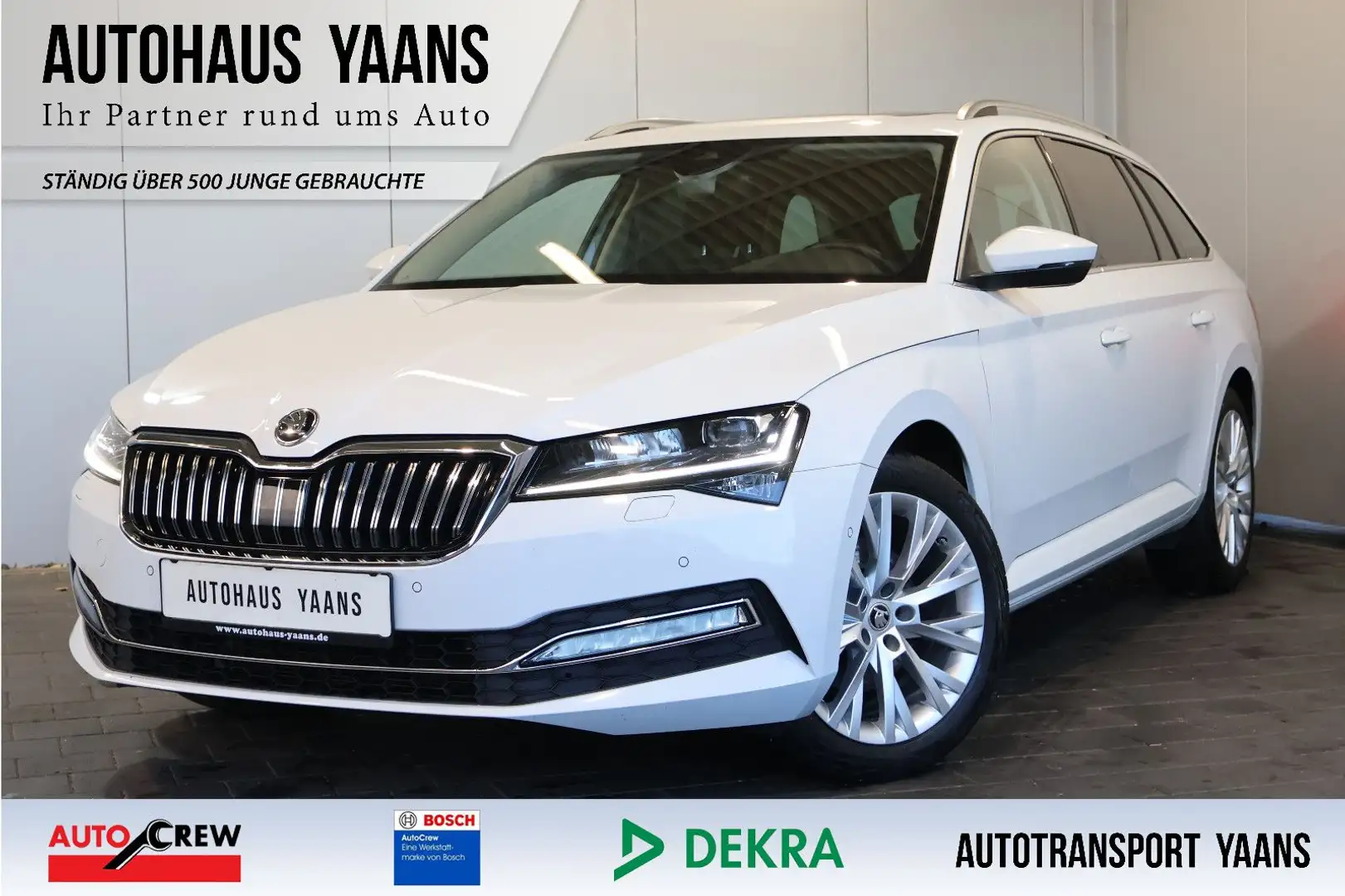 Skoda Superb 2.0 TDI Style AID+ACC+SIDE+MEM+PANO+AHK Blanc - 1