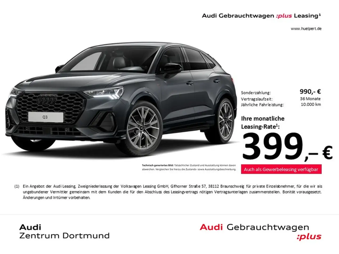Audi Q3 Sportback 35 S LINE BLACKPAK AHK 360°CAM LM20 Grau - 1