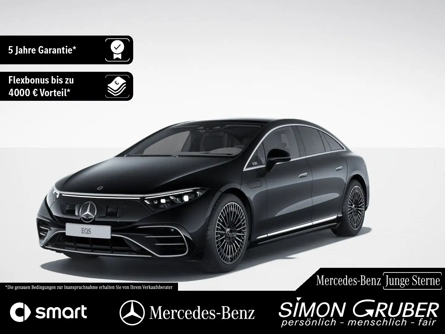 Mercedes-Benz EQS 580 4M AMG Pano 4*Massage/Sitzklima AC22 Schwarz - 1
