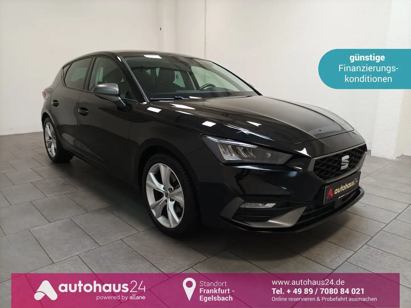 SEAT Leon 1.0 TSI FR Pano|LED|Bluetooth|CAM Zwart - 1