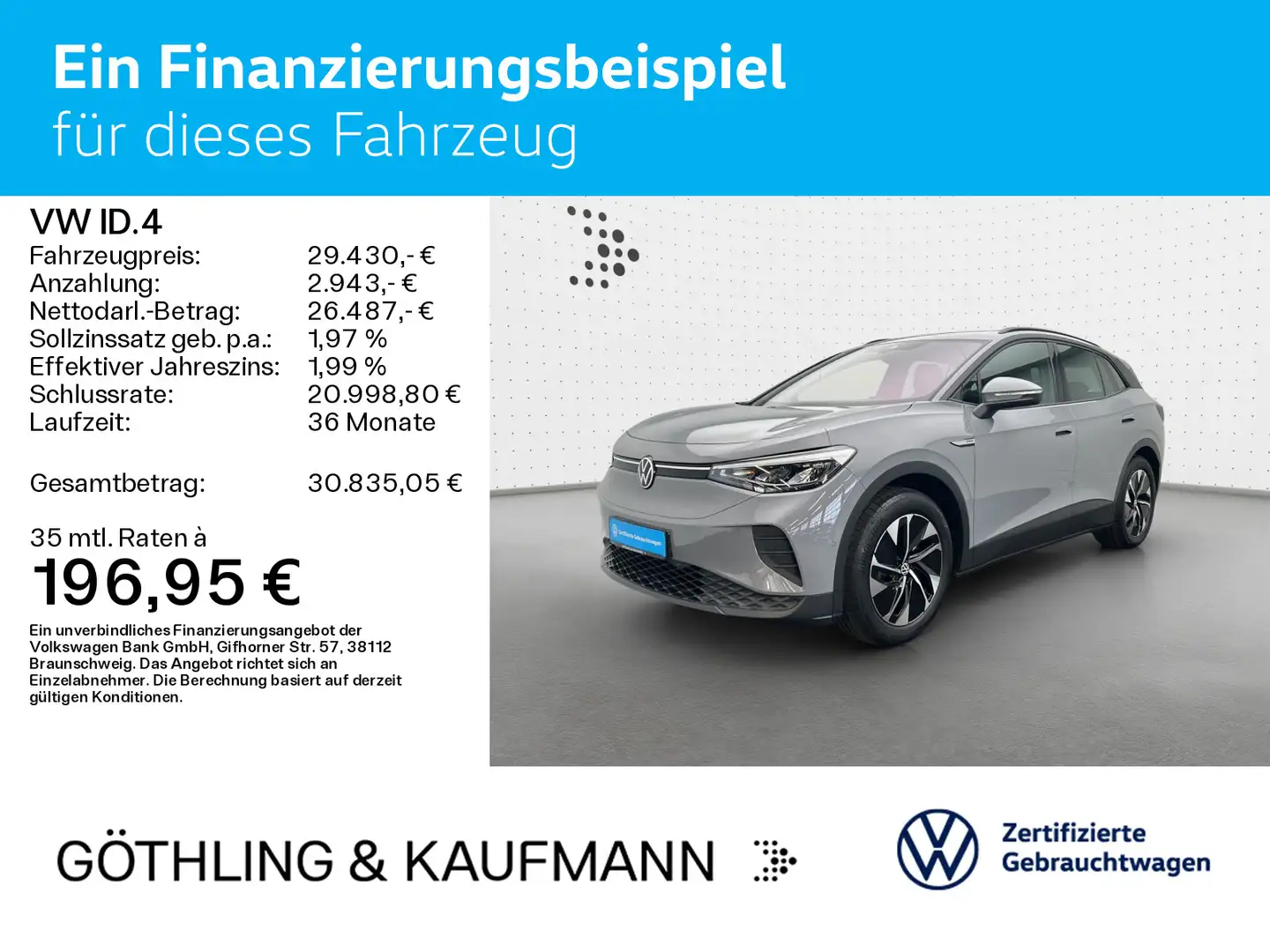 Volkswagen ID.4 Pro Performance*NAVI*WP*AHK*KAM*SHZ*Keyless Grau - 2