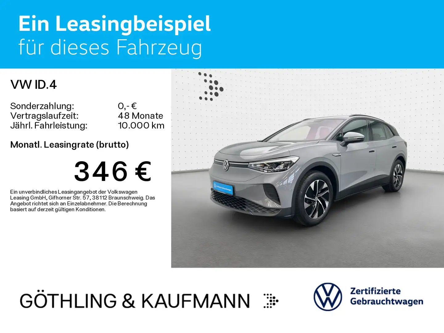 Volkswagen ID.4 Pro Performance*NAVI*WP*AHK*KAM*SHZ*Keyless Gris - 2