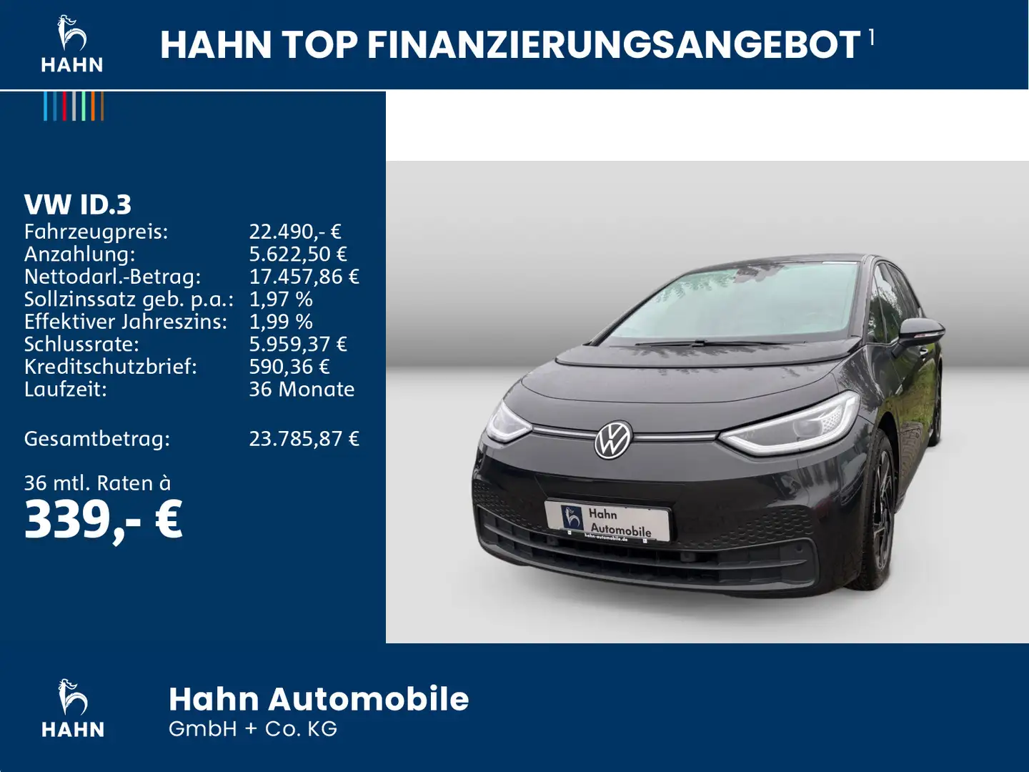 Volkswagen ID.3 Pro Performance Tech Matrix Navi Pano APP Grau - 2