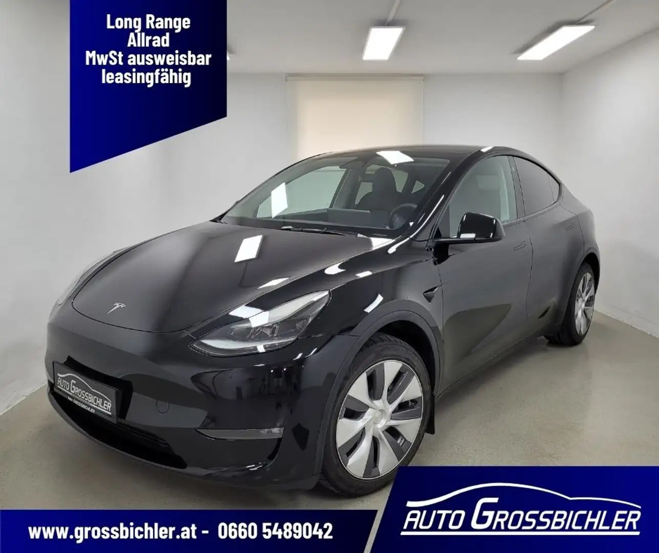 Tesla Model Y Lon Range AWD 79kWh netto 31.625,leasingfähig, Schwarz - 1