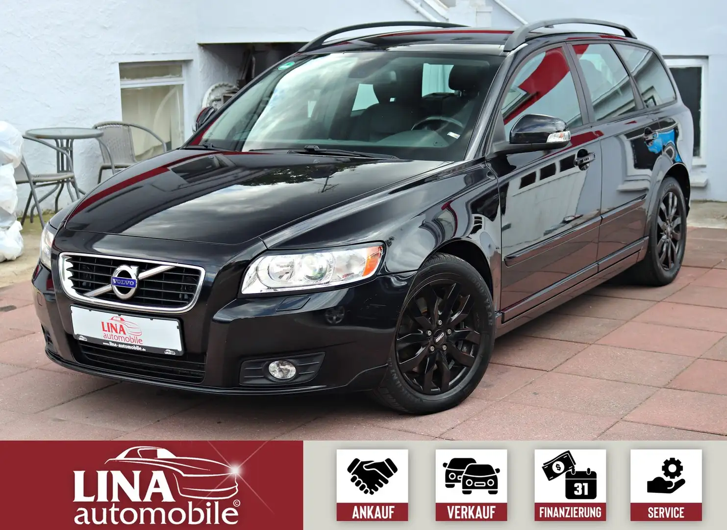 Volvo V50 Kombi D3 2.0 D 150PS *NaviPlus*Leder*BiXen Schwarz - 1