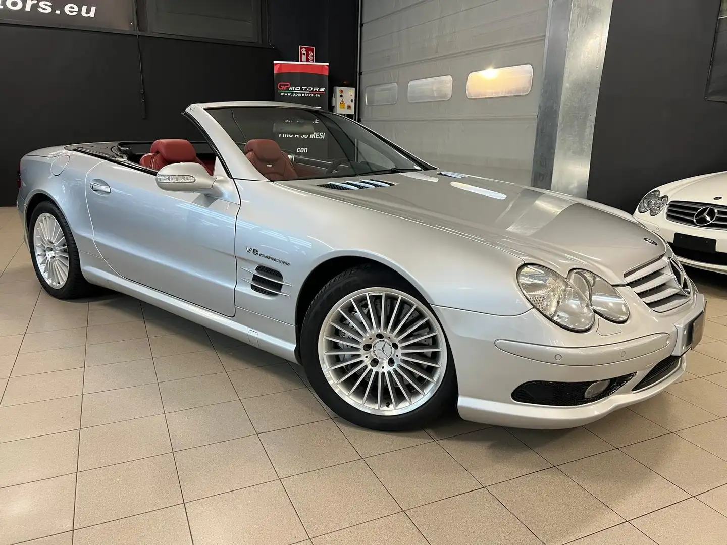 Mercedes-Benz SL 55 AMG V8 500CV  PELLE LUXURY ROSSA ! SPETTACOLARE ! Argento - 2