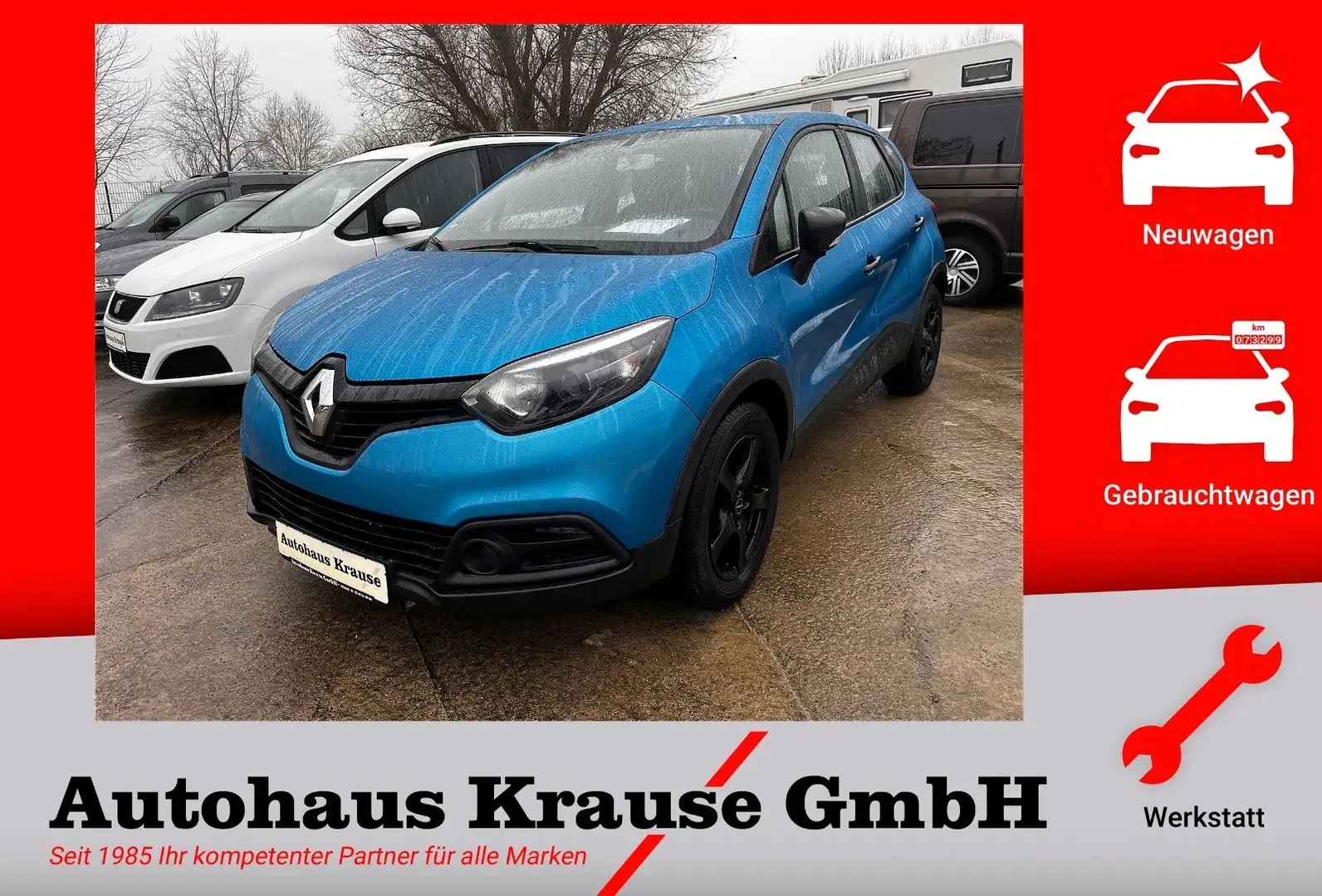 Renault Captur TCe90 Expression-SOR+WIR/SCHECKHEFT/KLIMA Blau - 1