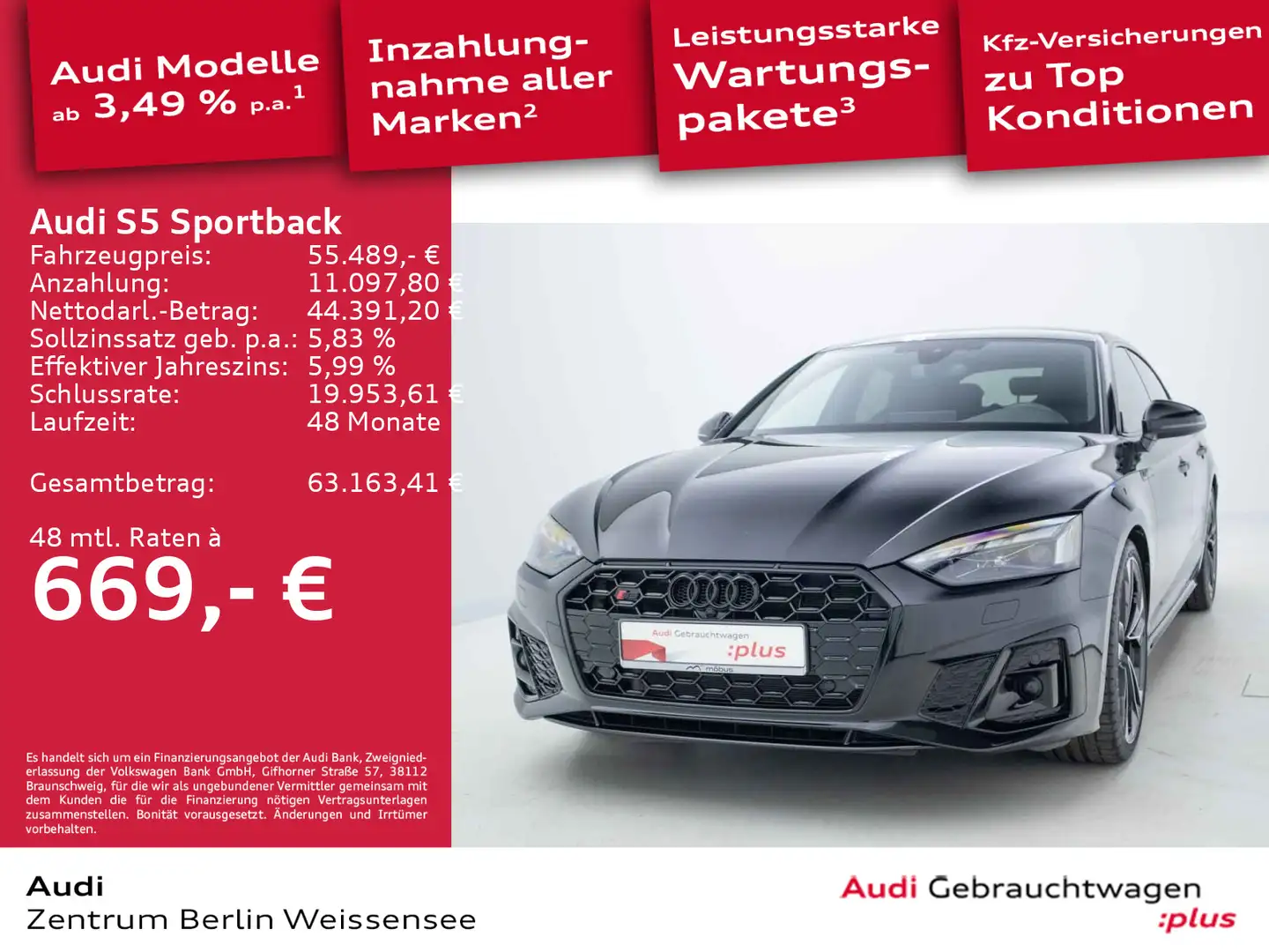 Audi S5 3.0 TDI TIPT*QU*EDITION*MATRIX*RFK* Schwarz - 1