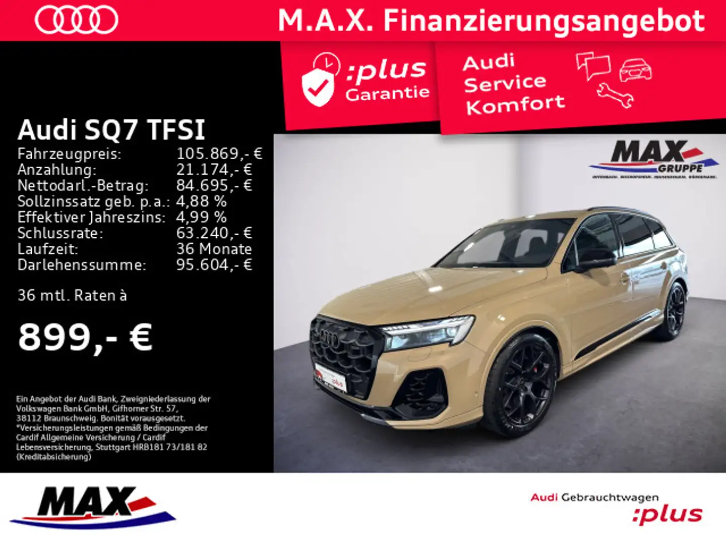 Audi SQ7 QUATTRO 7 SITZE+HD MATRIX+LUFT+AHK+PANO Oro - 1