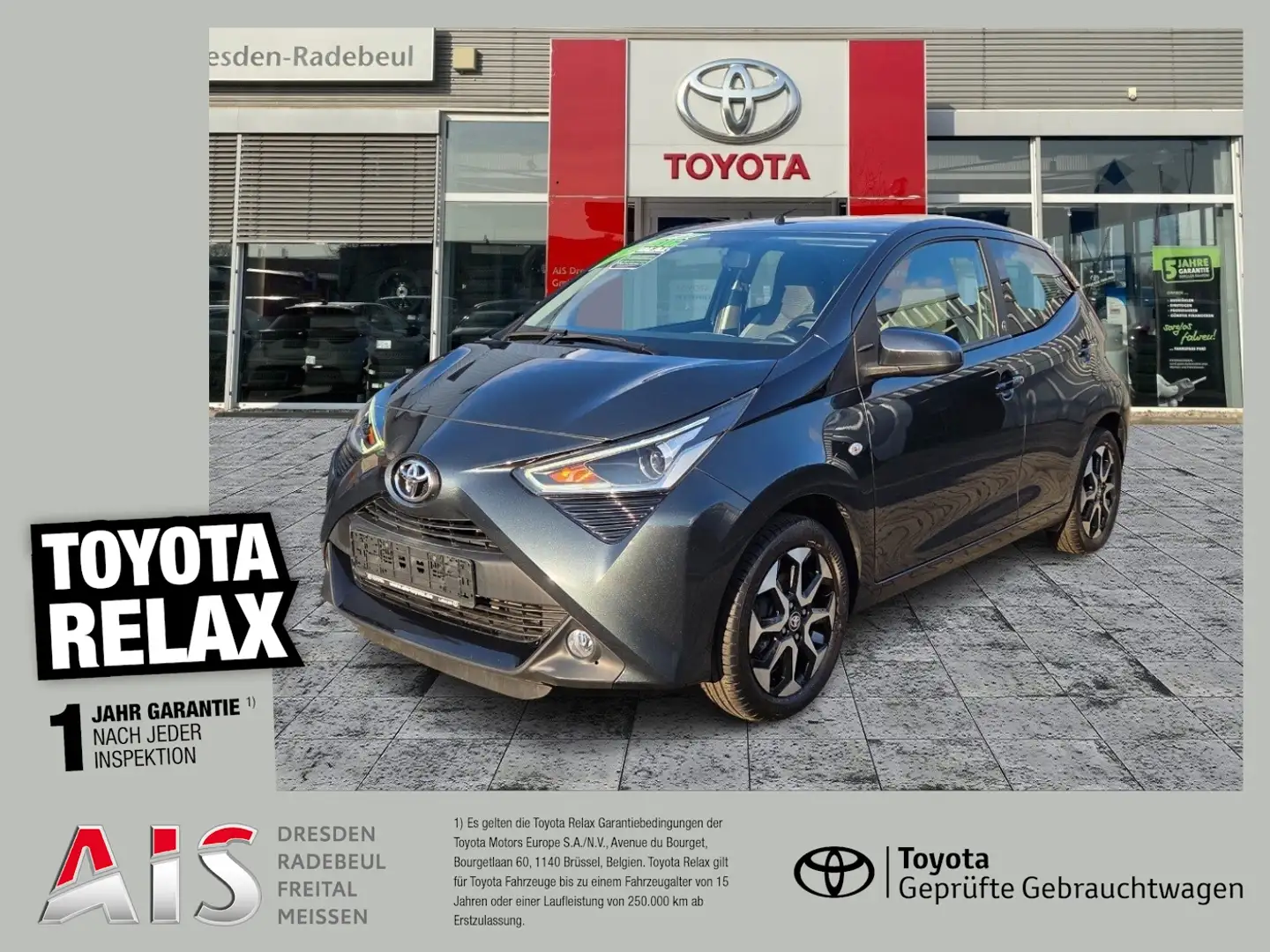 Toyota Aygo 1.0 x-play Team D Kam.+LM+Facelift+SpurH Grau - 1
