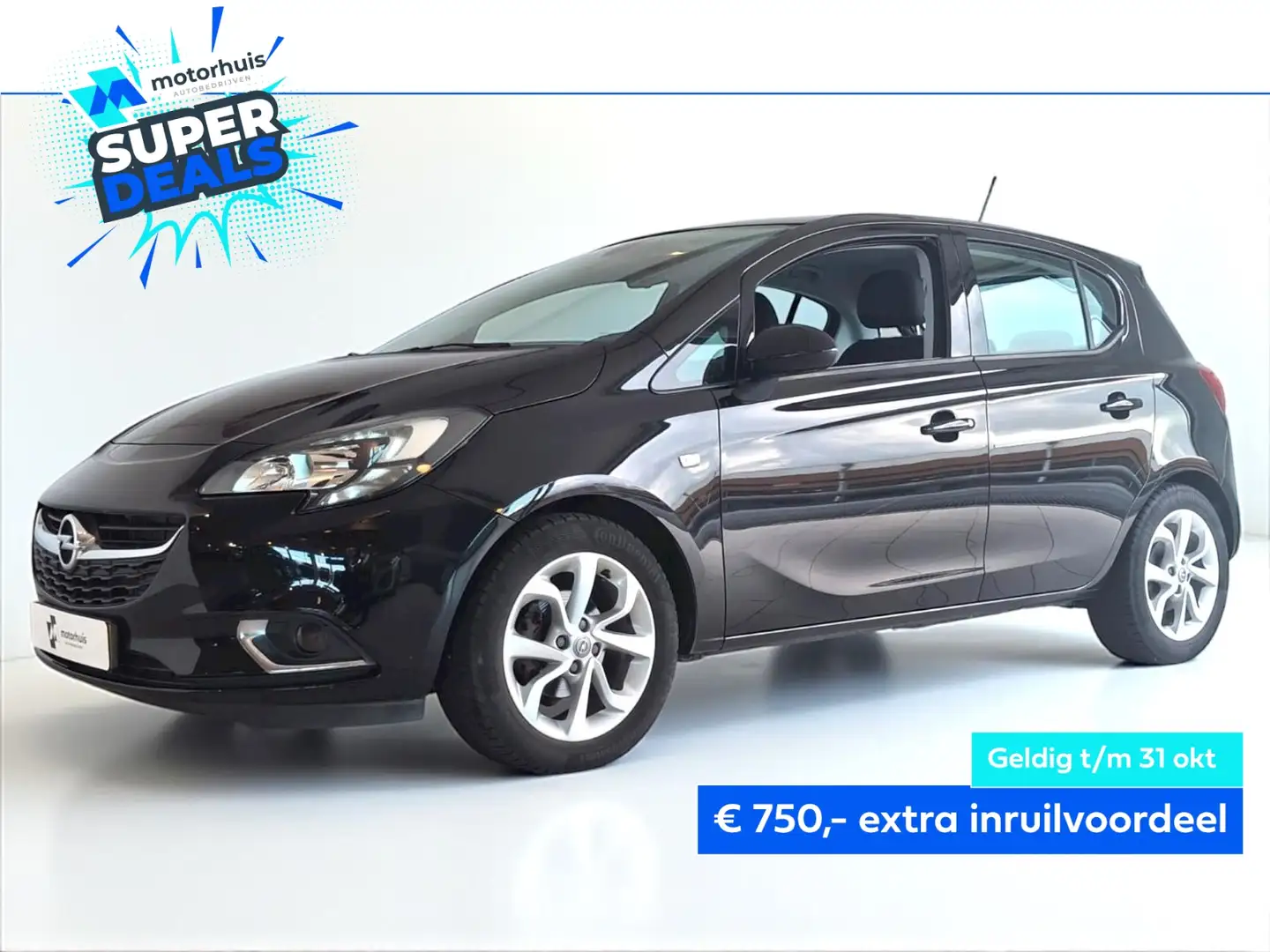 Opel Corsa 1.4-16V 90pk Online Edition 19000km!!! APPLE CARPL Zwart - 1