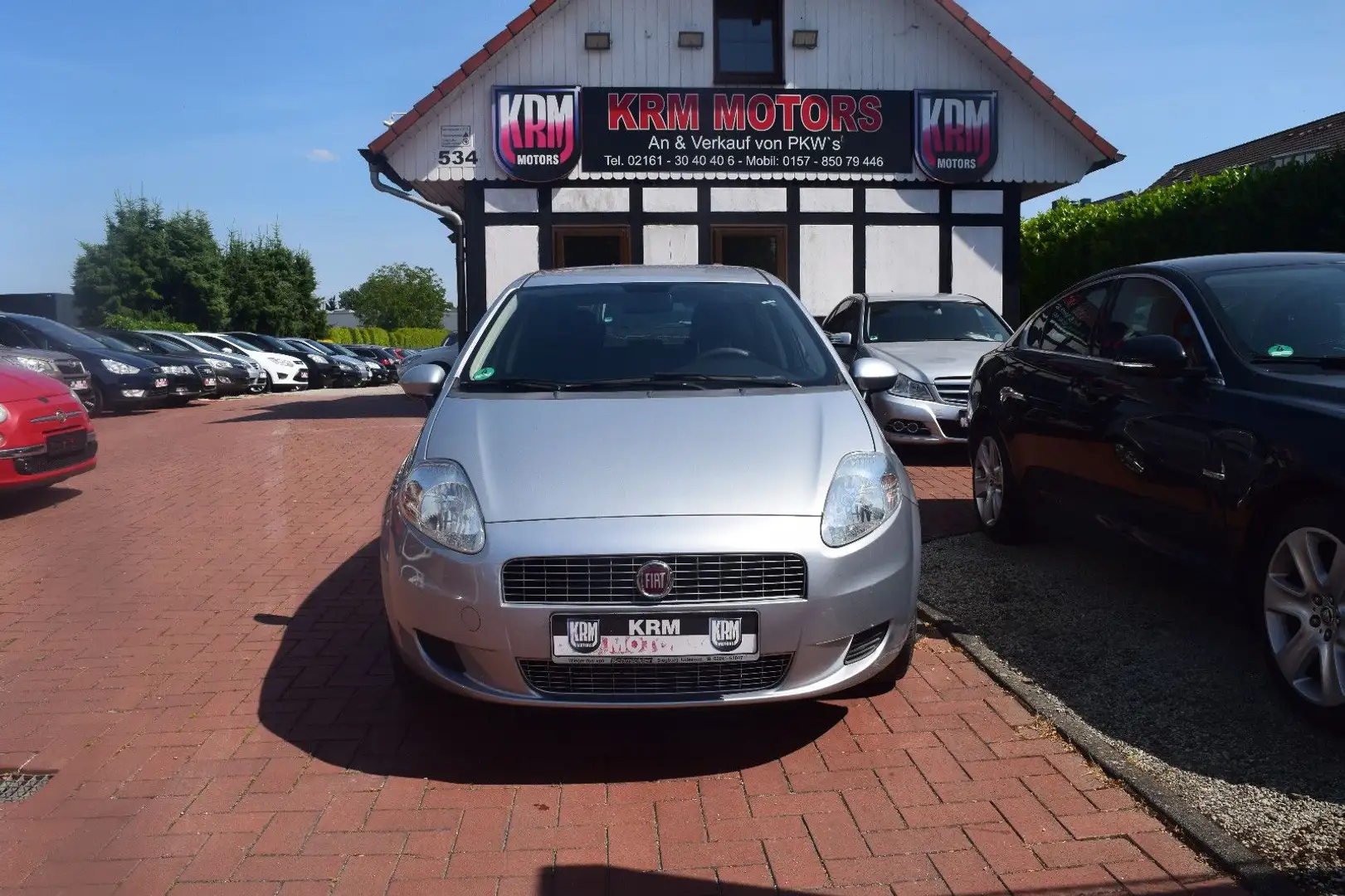 Fiat Grande Punto 1.4 8V  TÜV/AU NEU,KLIMA,CITY-SERVO Gris - 1
