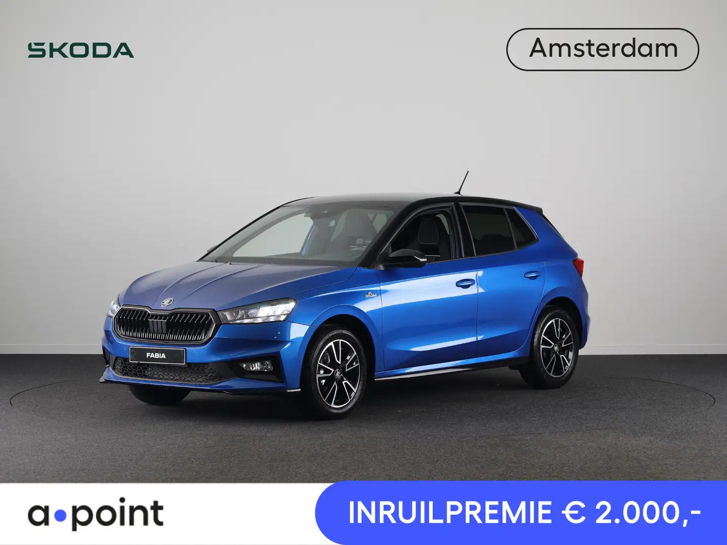 Skoda Fabia Monte Carlo 1.0 TSI 95 pk 5 versn. Hand | Verwarmb Blauw - 1