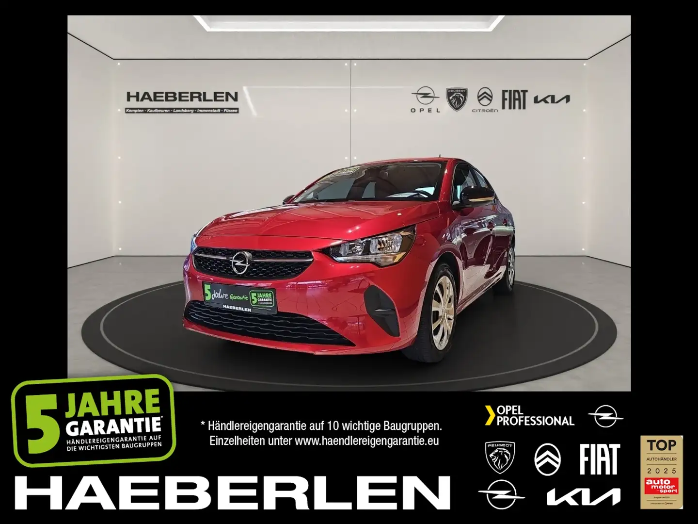 Opel Corsa F 1.2 Turbo Edition Navi+SHZ+Kam.+PDC Rojo - 1