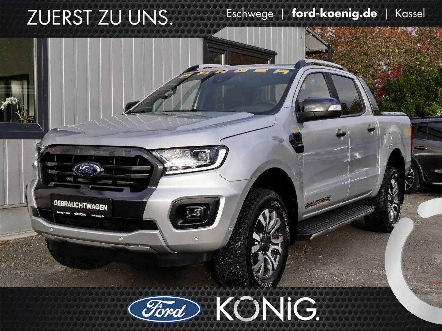 Ford Ranger DK Wildtrak Aut.+AHK+ACC+Standheizung Klima Navi Argintiu - 1