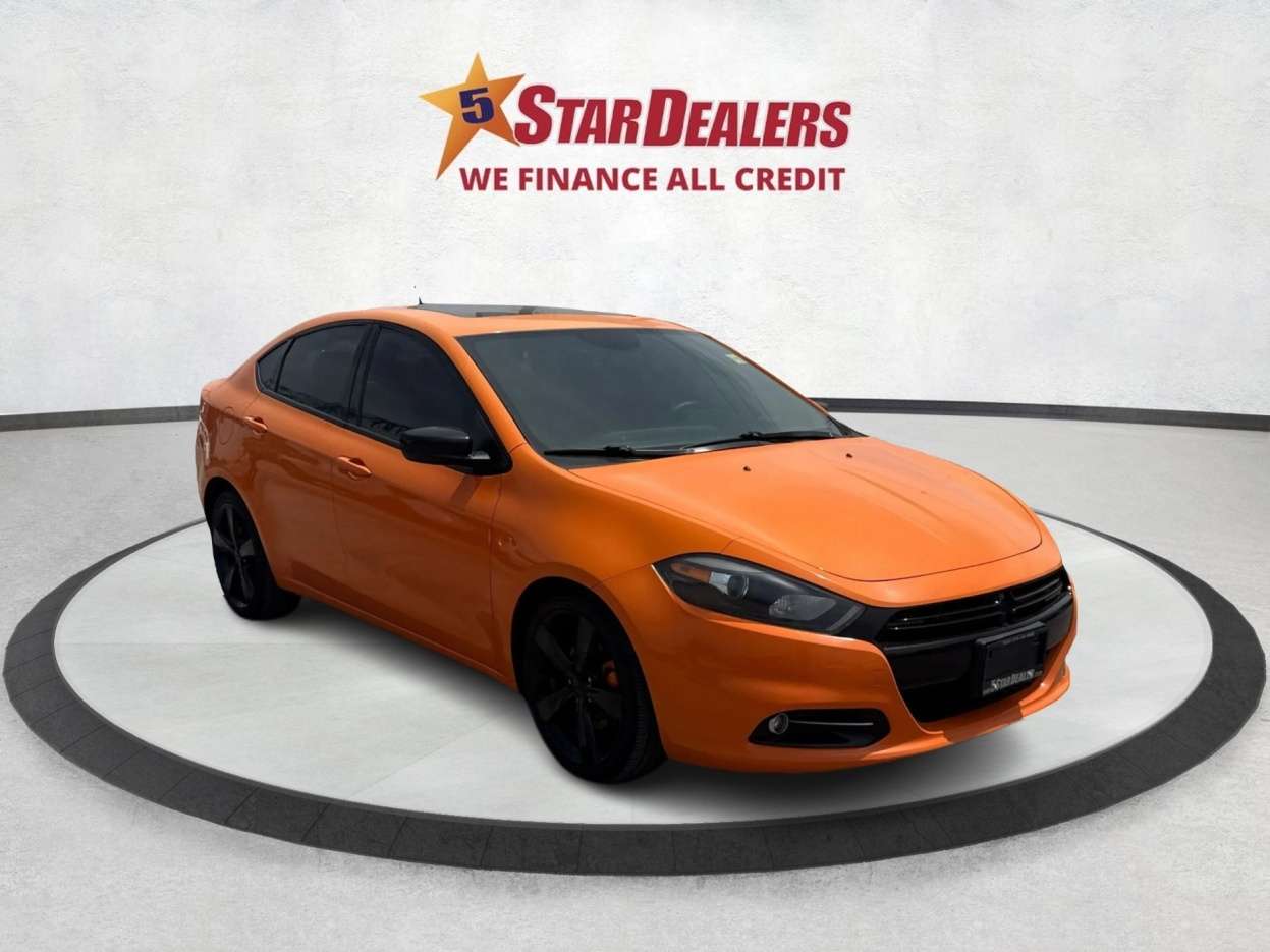 Orange 2014 Dodge Dart SXT FWD Sedan Front-Wheel Drive Manual