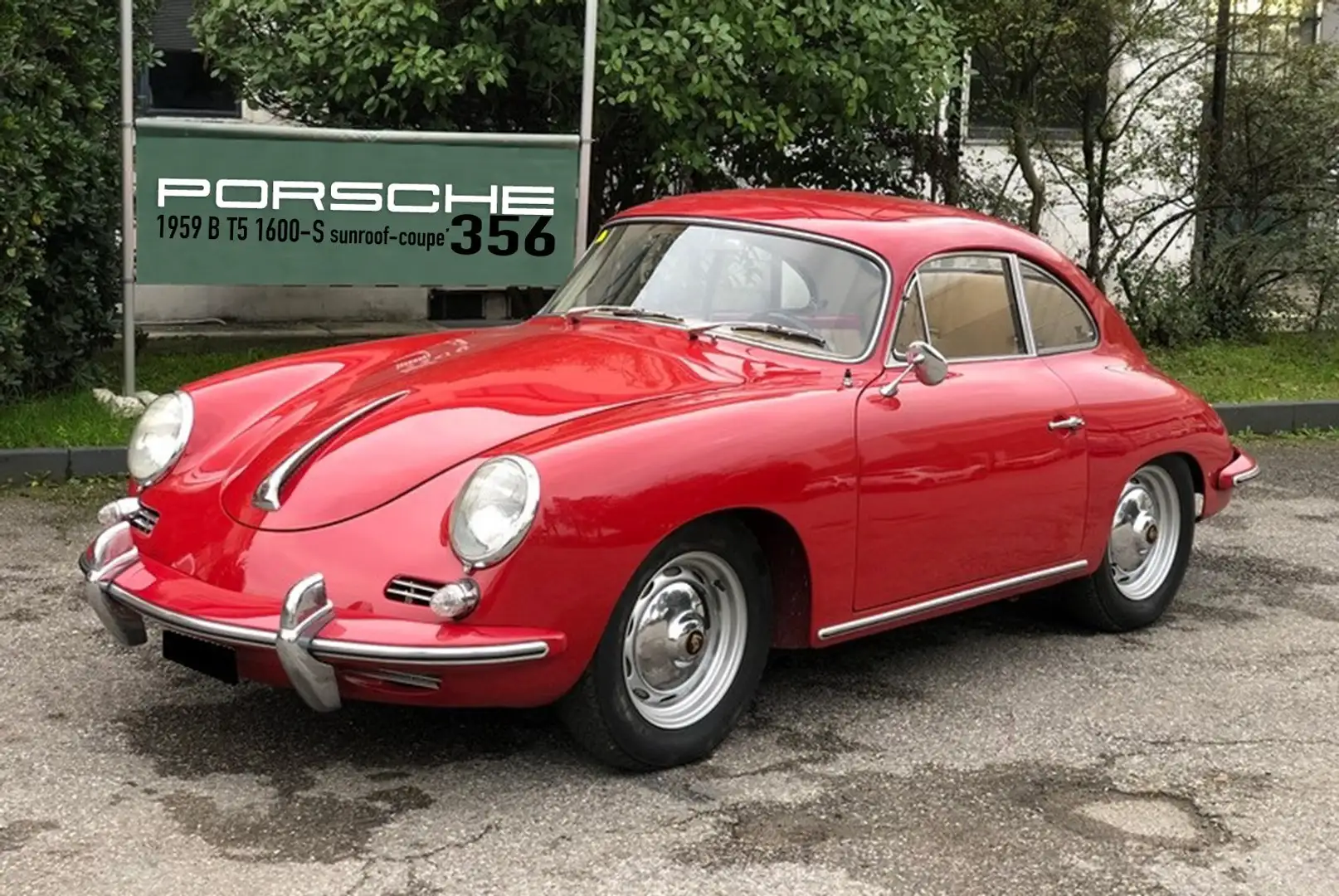 Porsche 356 BT5 1600-Super/Tettuccio apribile-Matching Numbers Kırmızı - 1