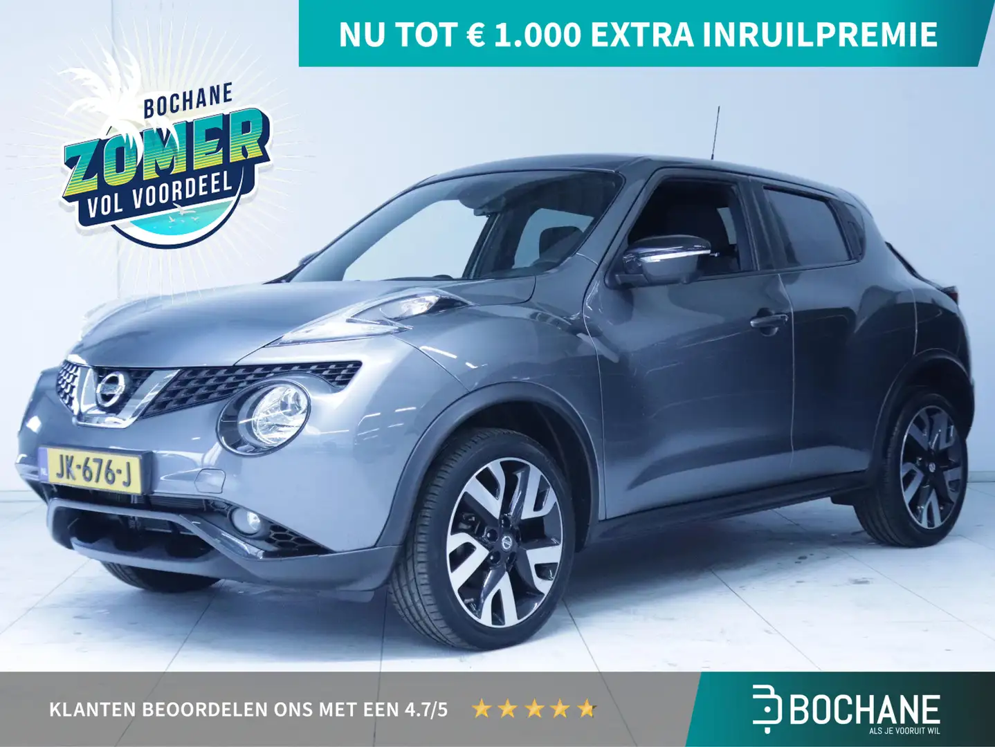 Nissan Juke 1.2 DIG-T S/S Connect Edition Clima/Navi/Camera Grijs - 1