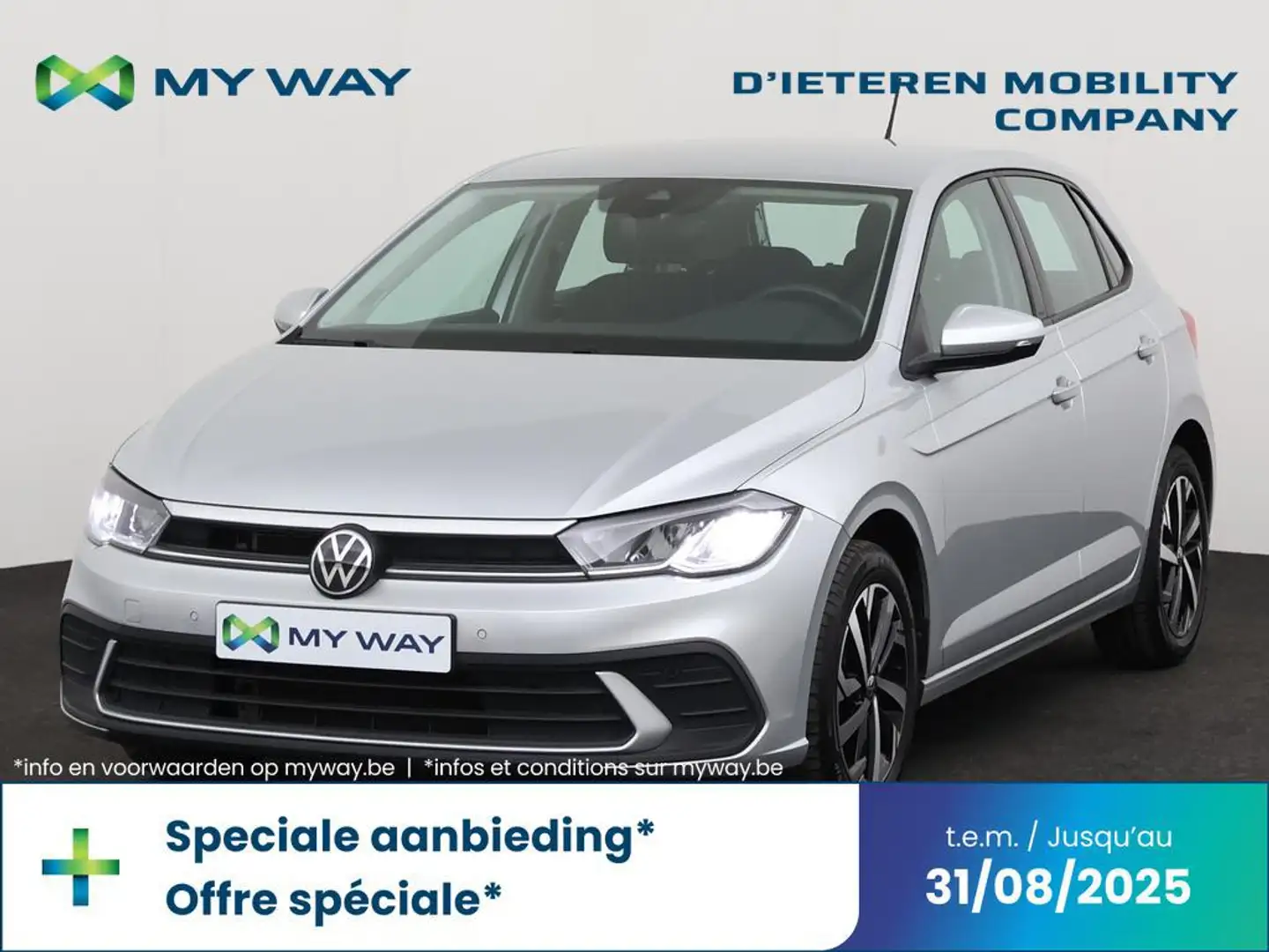 Volkswagen Polo LIFE 1.0 TSI 95 PK DSG-7 / Camera / Cruise Control / Apple Carplay Plateado - 1