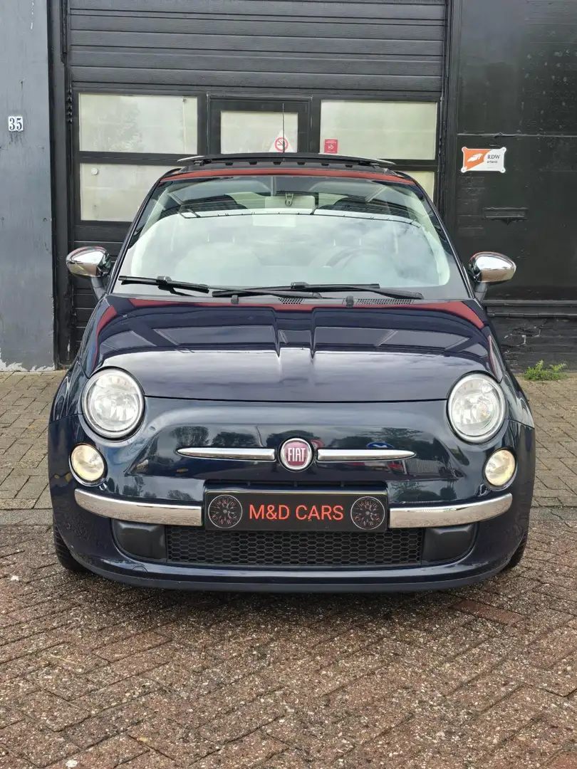 Fiat 500 1.2 Lounge AUTOMAAT/NAP/PANO DAK/AIRCO/1STE EIGENA Blauw - 2