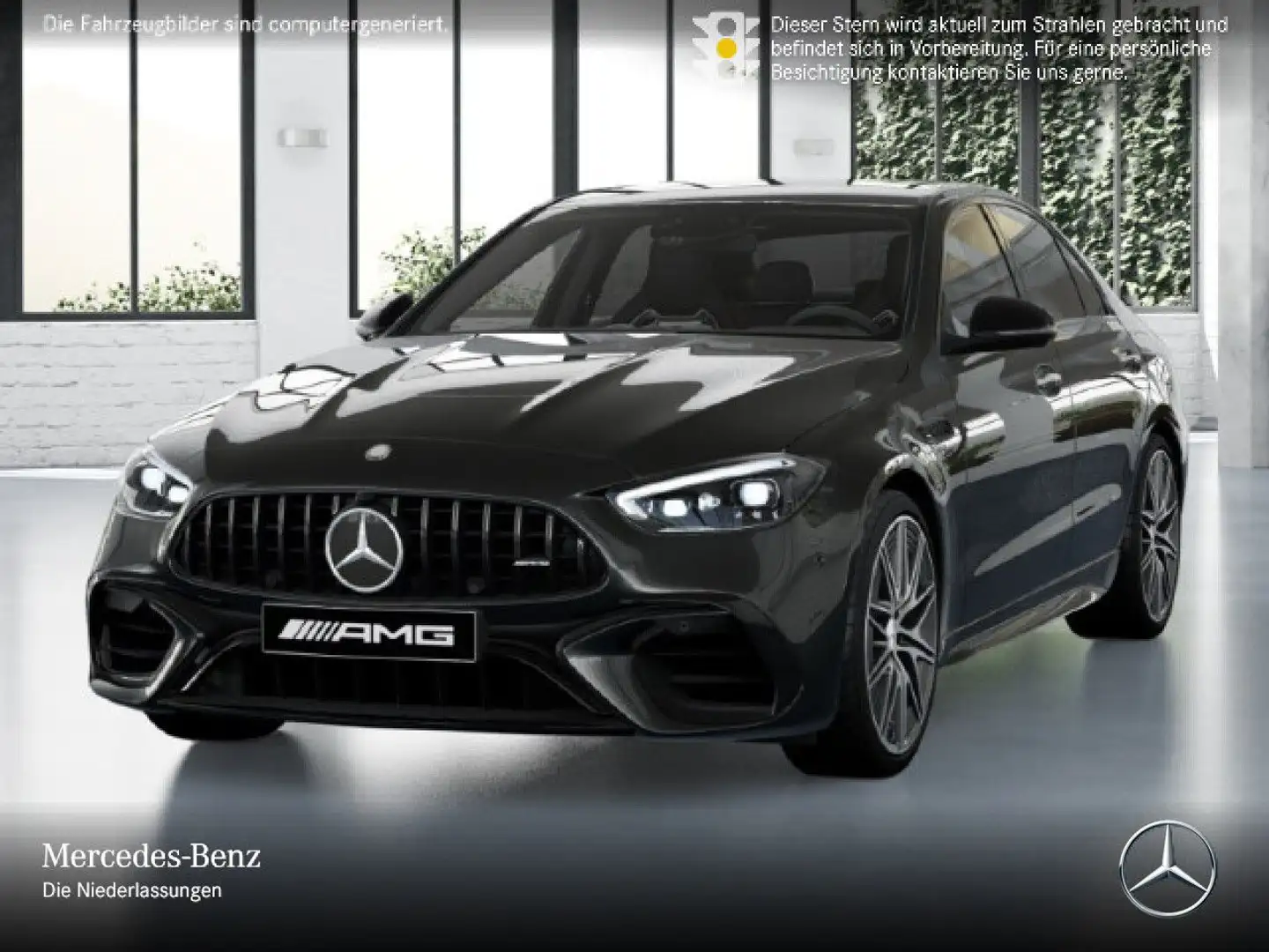 Mercedes-Benz C 63 AMG C 63 S E NIGHT+DRIVERS+360+AHK+BURMESTER+PERFSITZE Grau - 2