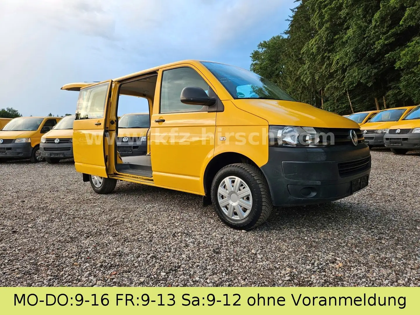 Volkswagen T5 Transporter T5 2.0TDI Schiebetüre links+rechts 1.Hand S-heft Jaune - 1