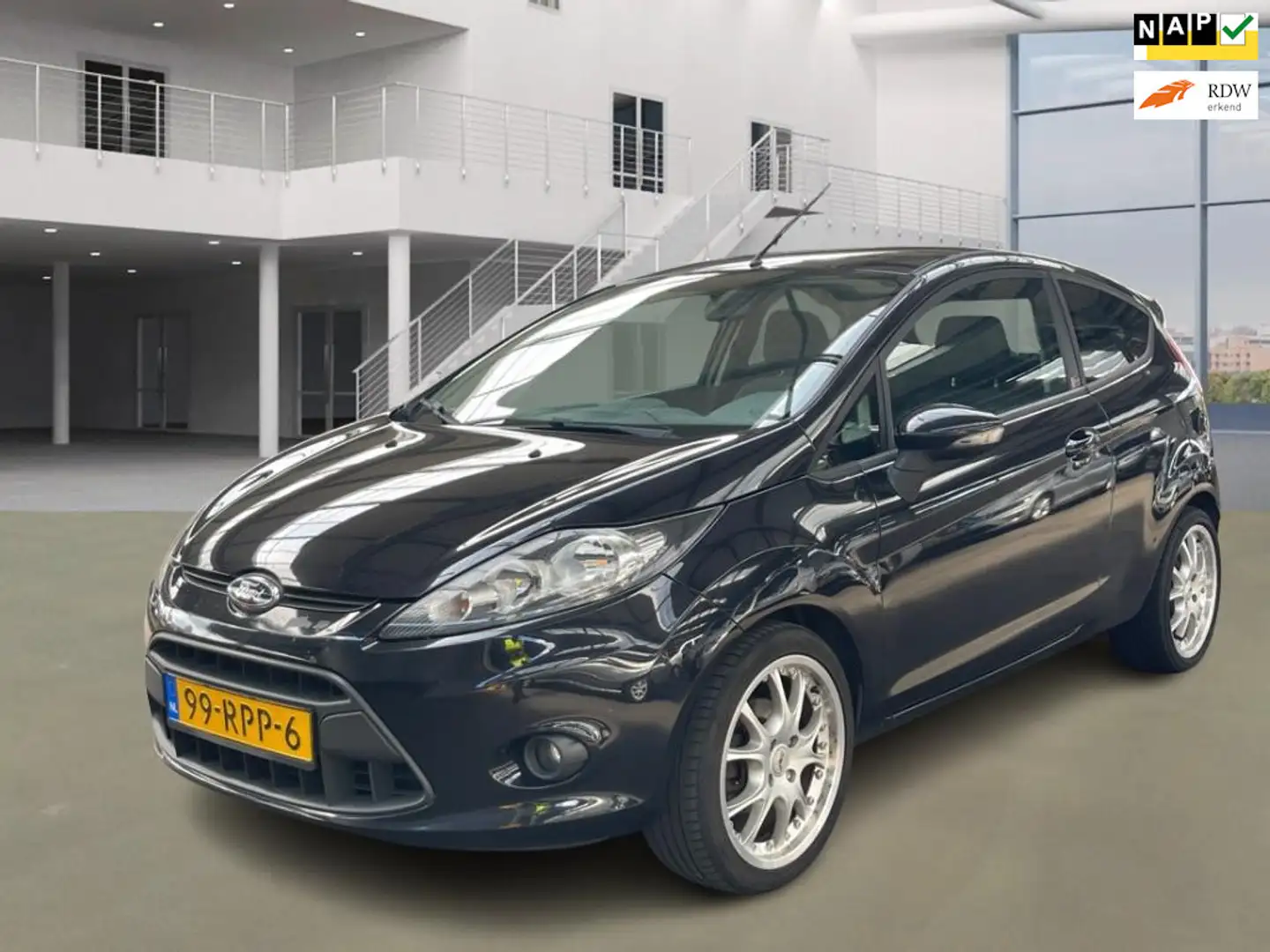 Ford Fiesta 1.25 S-Edition|airco|stuurbekr|elekramen|nap|2xsle Zwart - 1